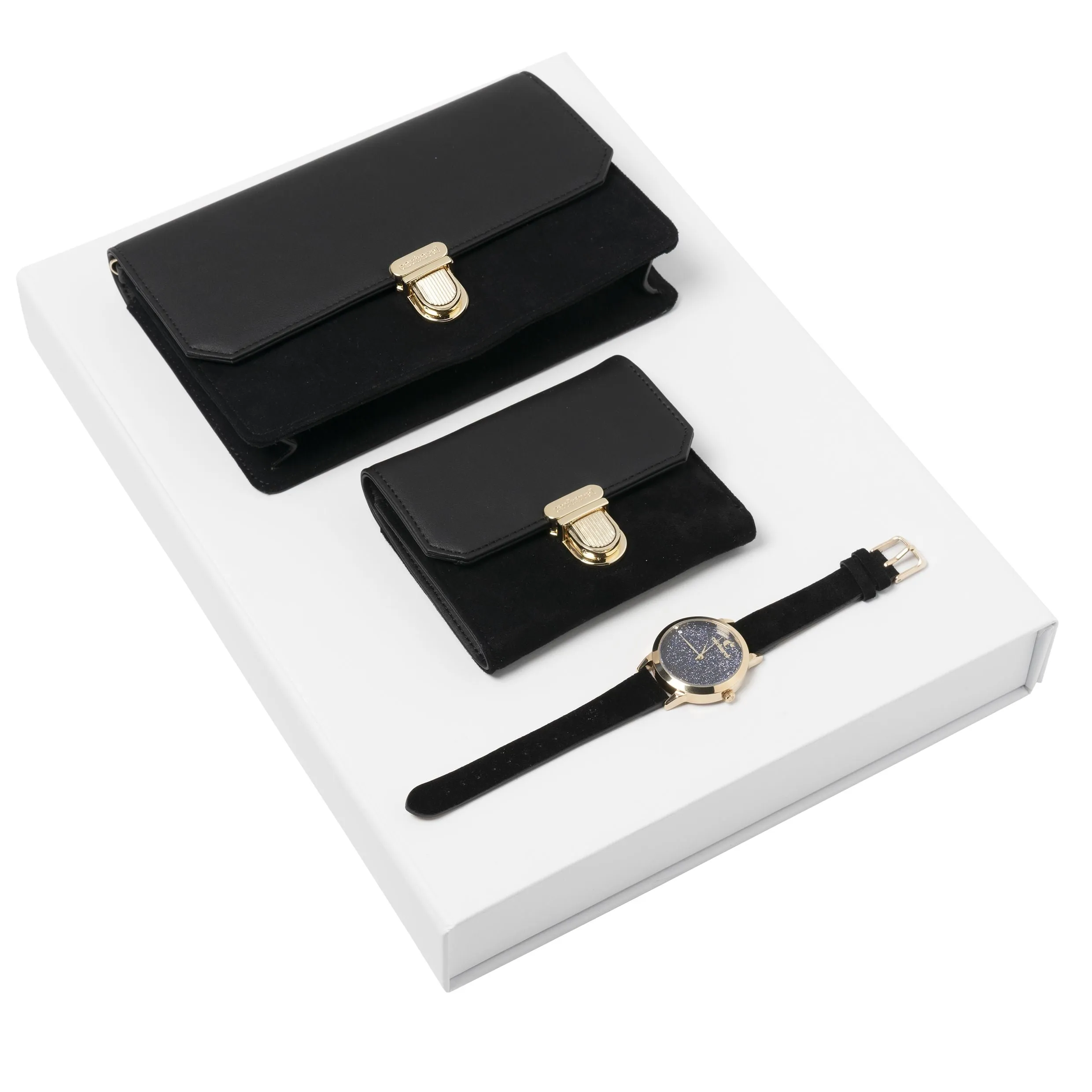 Cacharel CPNWW936A-Set Montmartre Black (mini wallet, watch & lady bag)