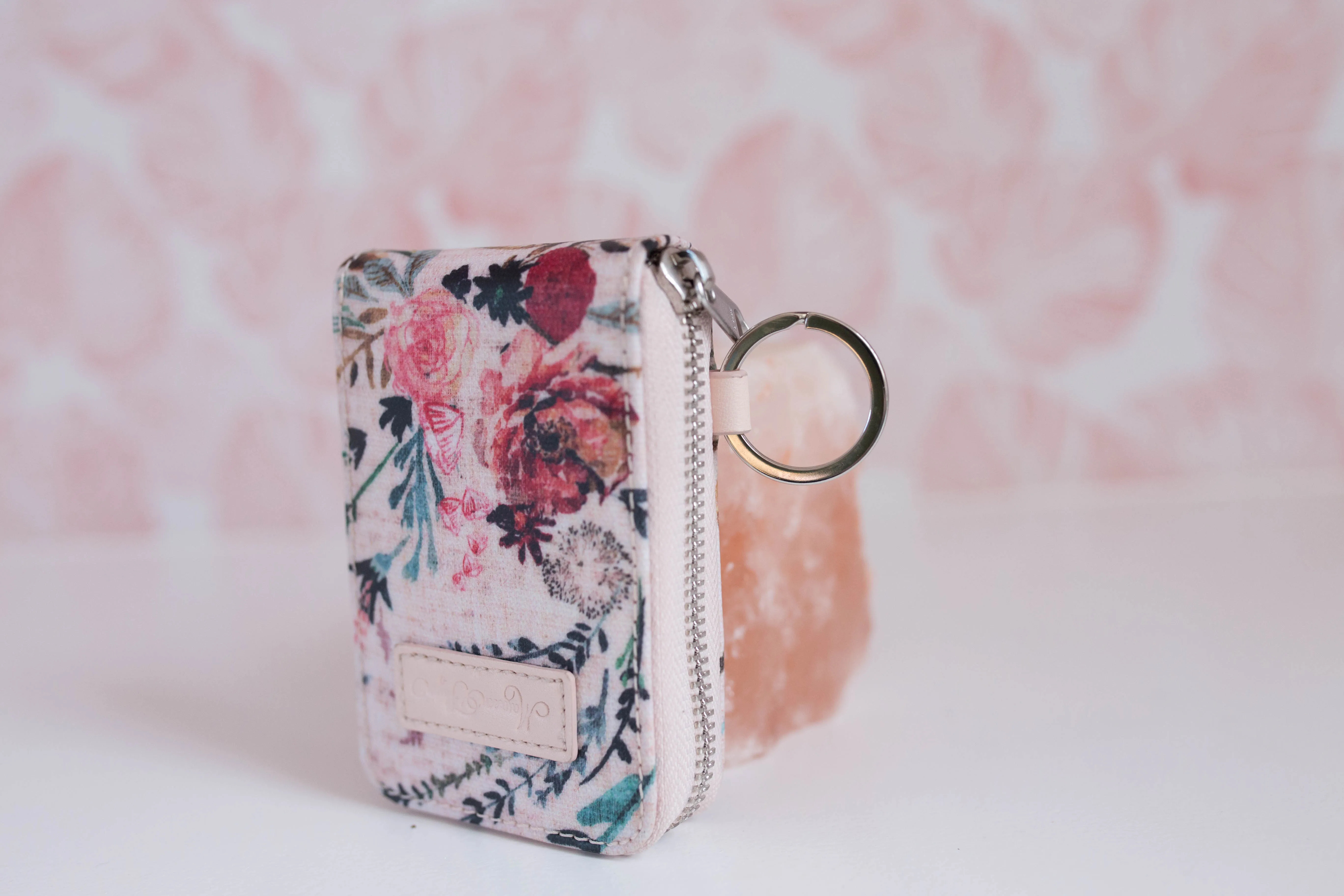 Card Holder Wax Canvas - Blush Fable