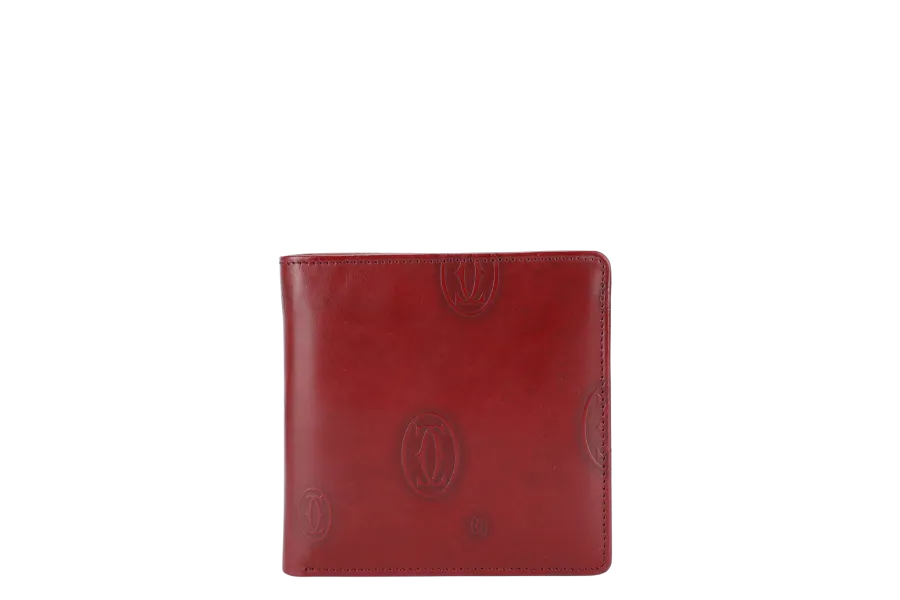 CARTIER VINTAGE MUST DE LOGO BIFOLD WALLET WITH DUST COVER AND BOX