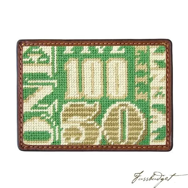 Cash Money Needlepoint Card Wallet