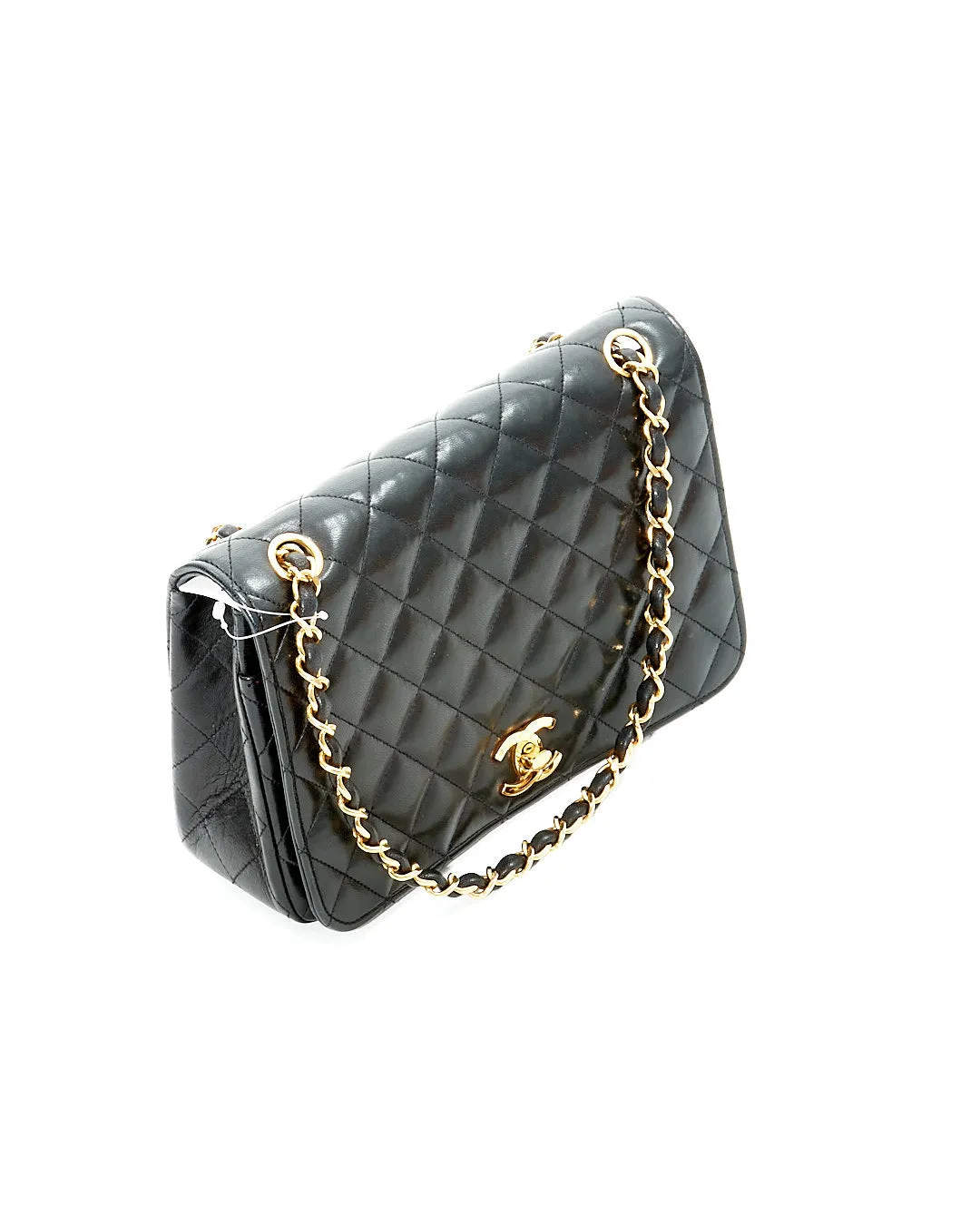 Chanel Black Lambskin Vintage Leather Single Flap Bag