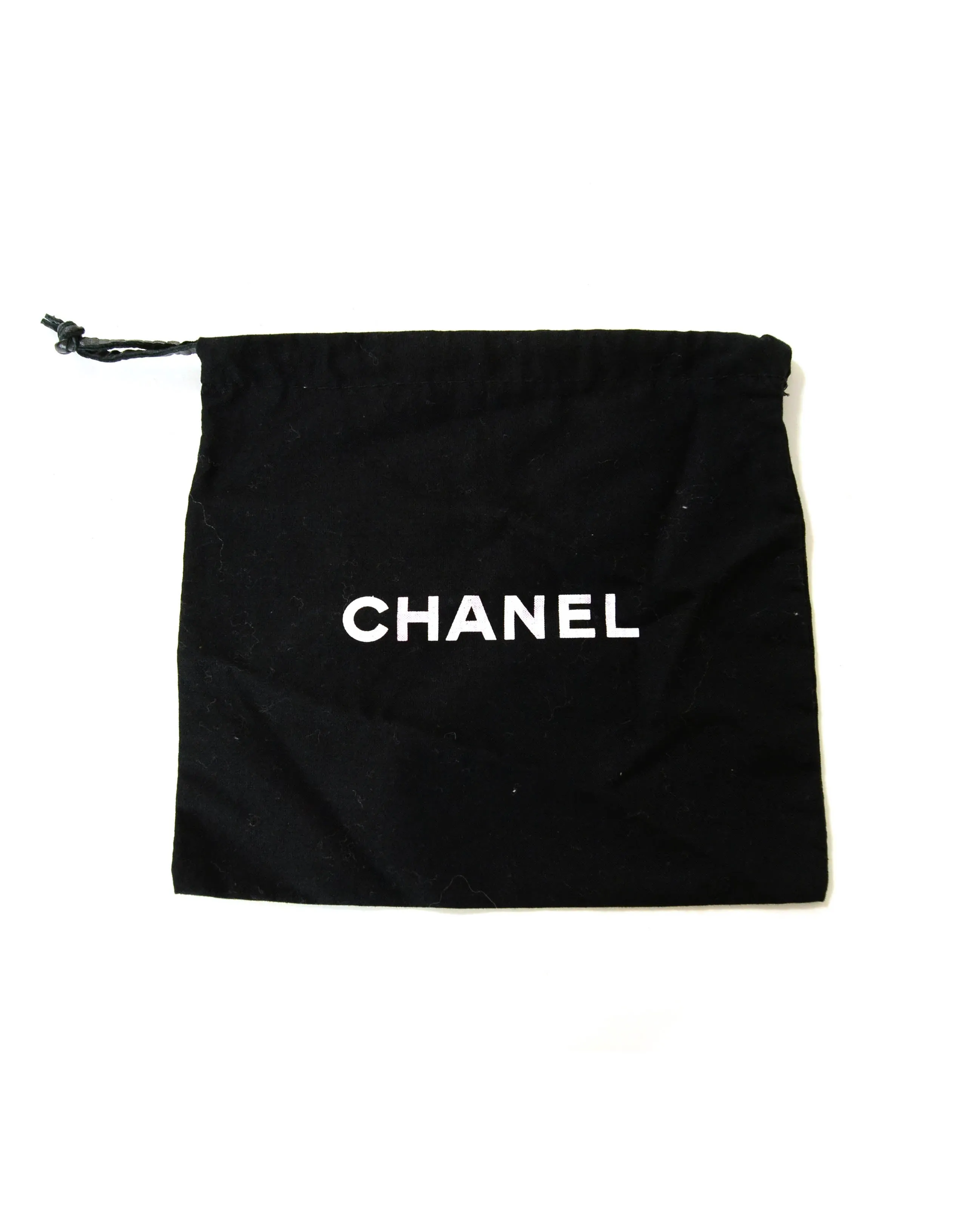 Chanel Black Leather Quilted Checkbook Wallet