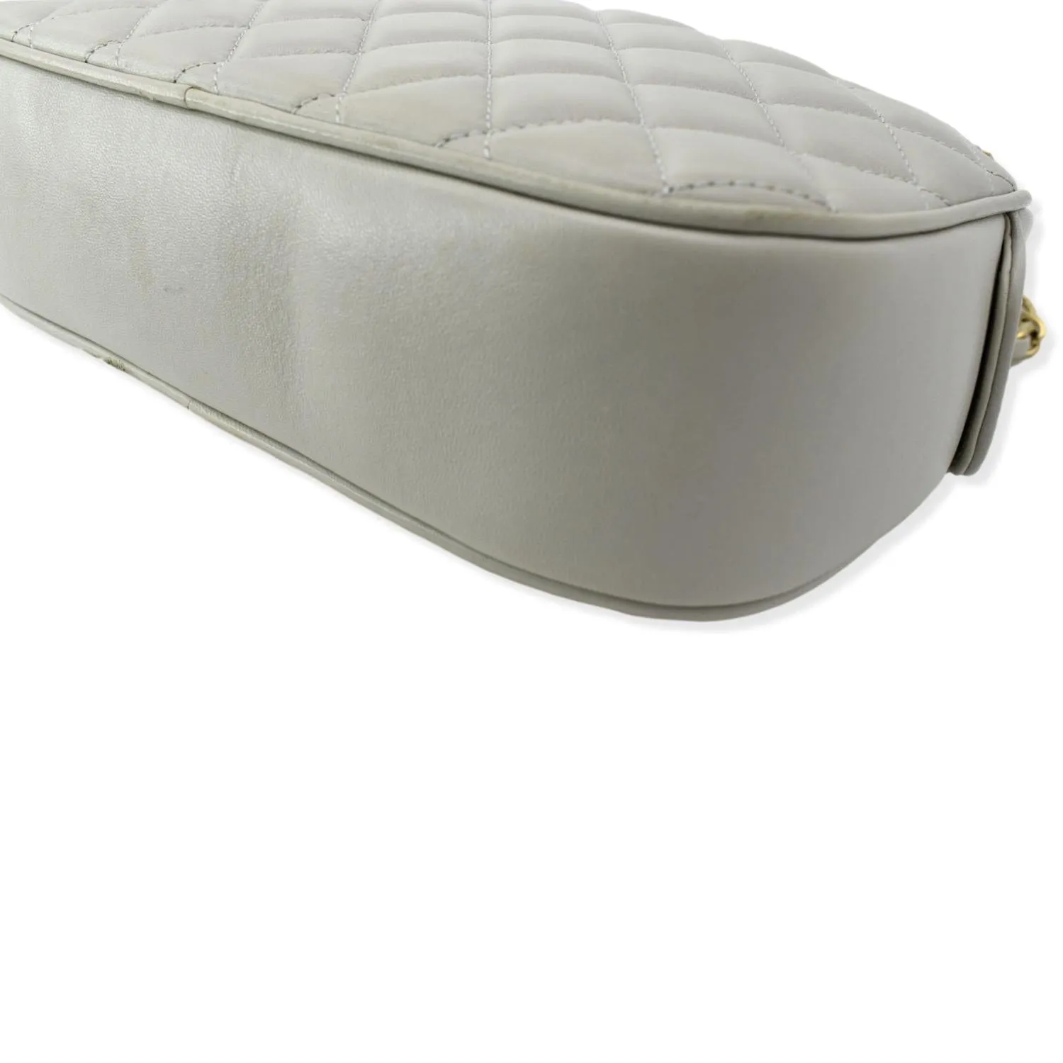CHANEL Misia CC Lambskin Chain Camera Shoulder Bag White