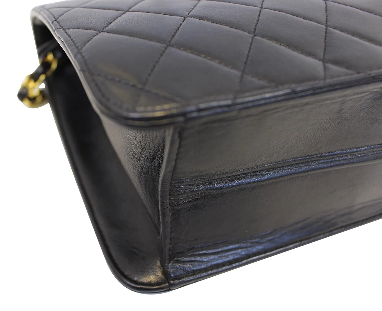 CHANEL Quilted Lambskin Leather Single Flap Black Shoulder Bag - Final Call