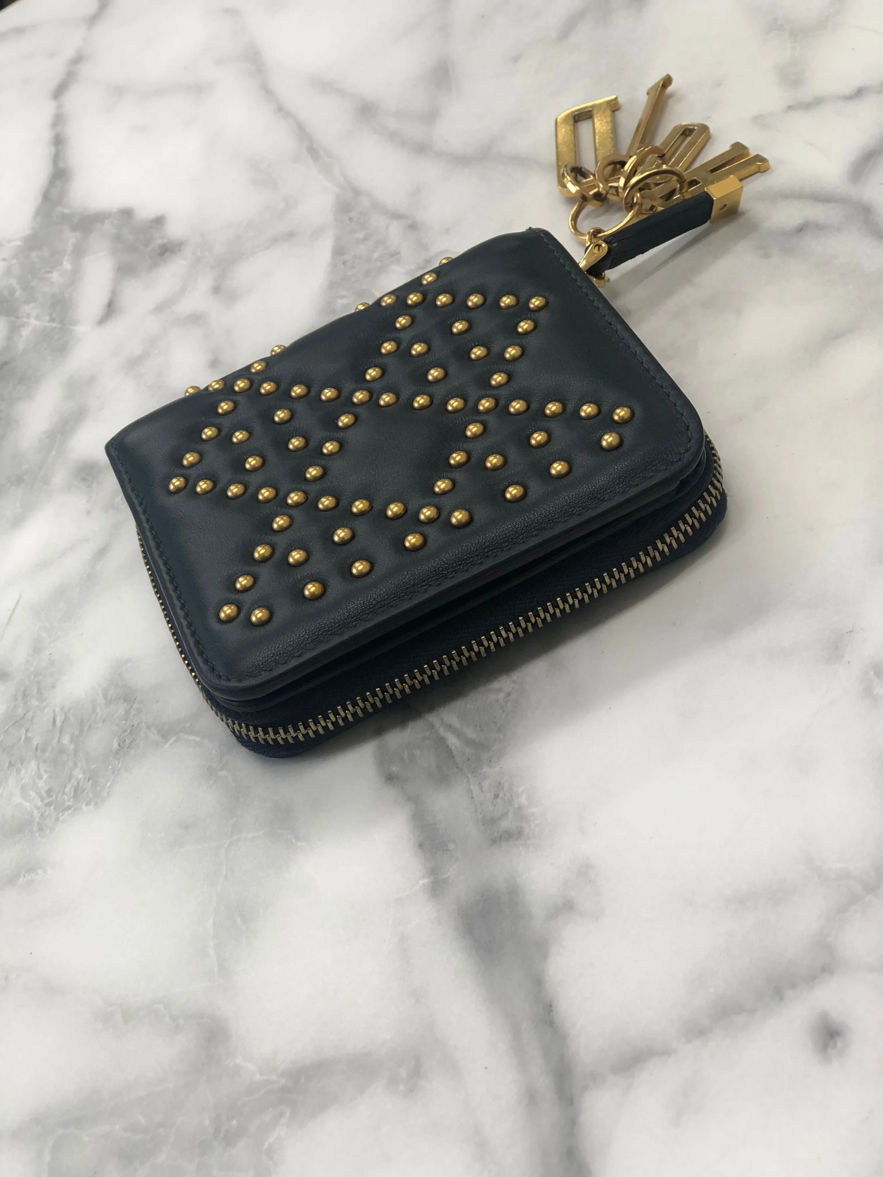 Christian Dior Cannage Leather Dior 33-MA0197 Compact wallet Nyvy 7m4p8z