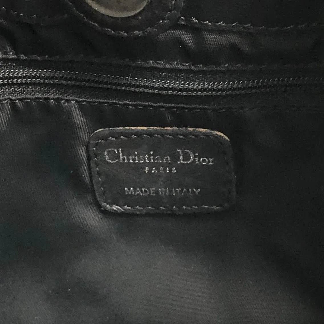 Christian Dior Cannage Logo Charm Shoulder bag Hobobag Black Vintage j5gaea