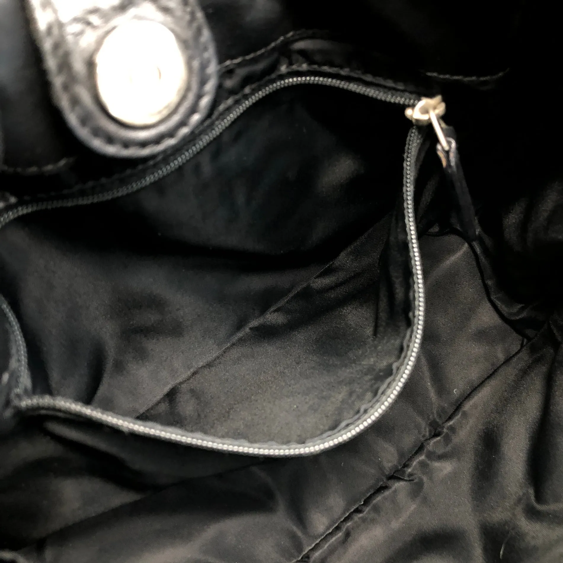 Christian Dior Cannage Logo Charm Shoulder bag Hobobag Black Vintage j5gaea