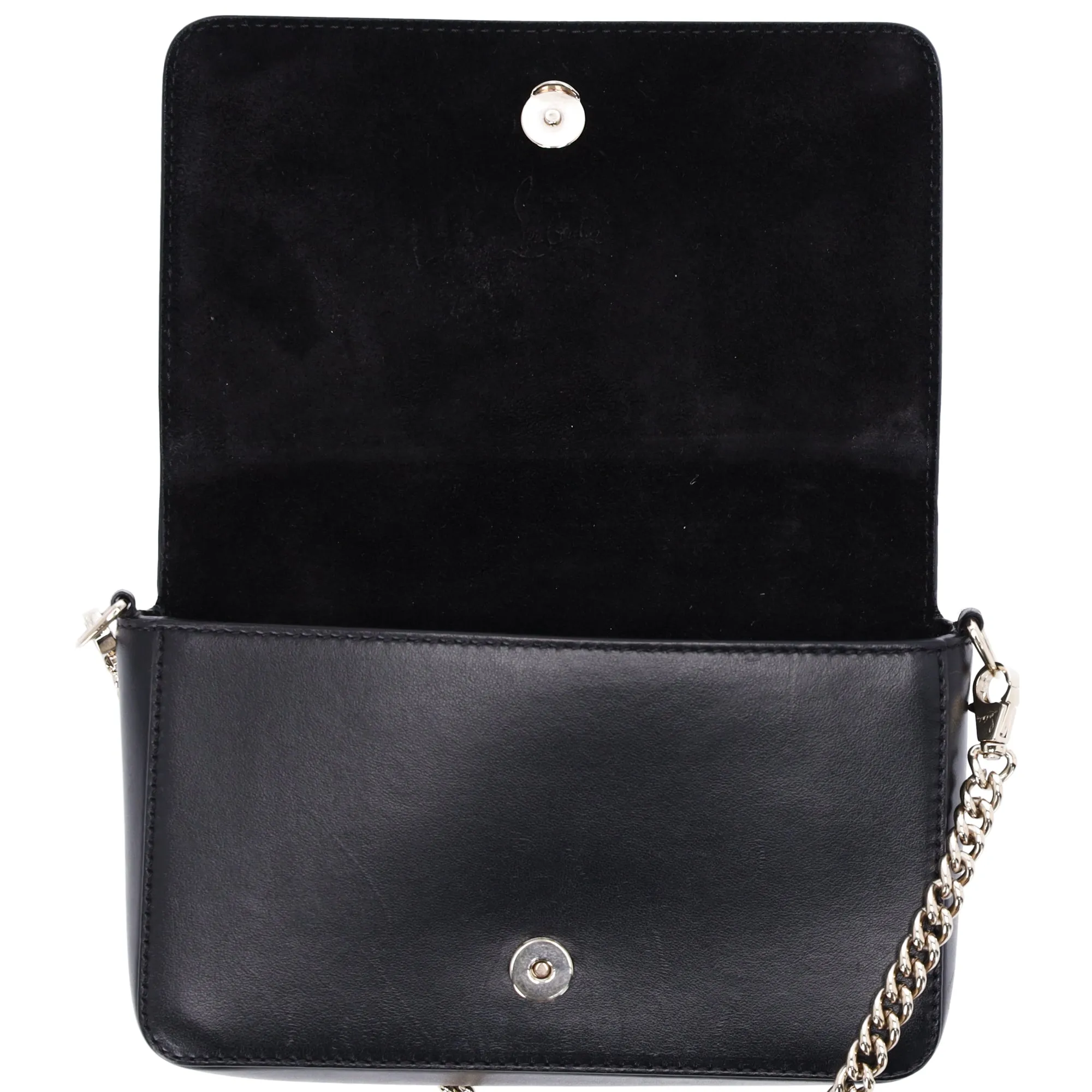Christian Louboutin Zoom Pouch Shoulder Bag 1195136 Black Leather