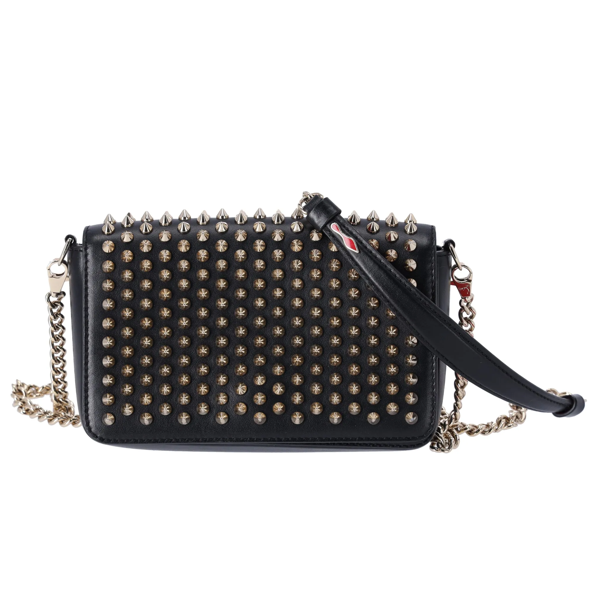 Christian Louboutin Zoom Pouch Shoulder Bag 1195136 Black Leather