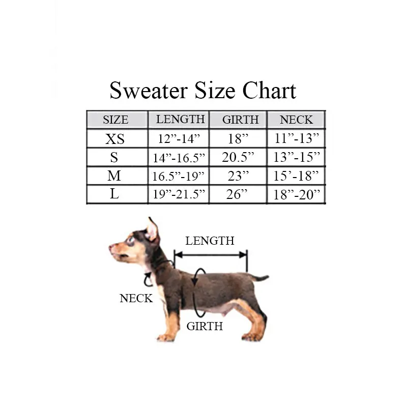 Chunky Cable Knit Dog Sweater in Black