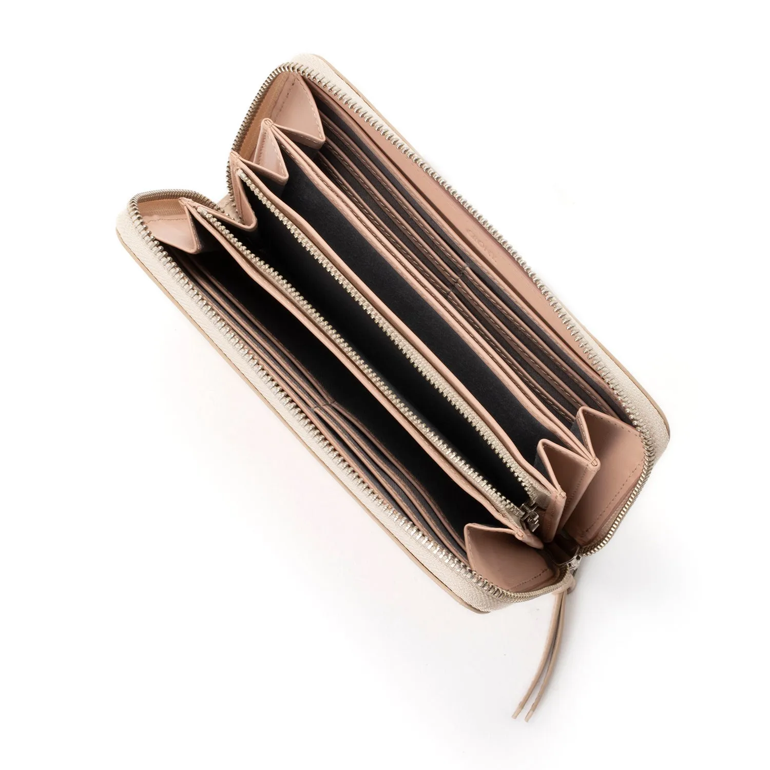 CRONY. | クルニー　Long Round Zip Wallet(white waxed)