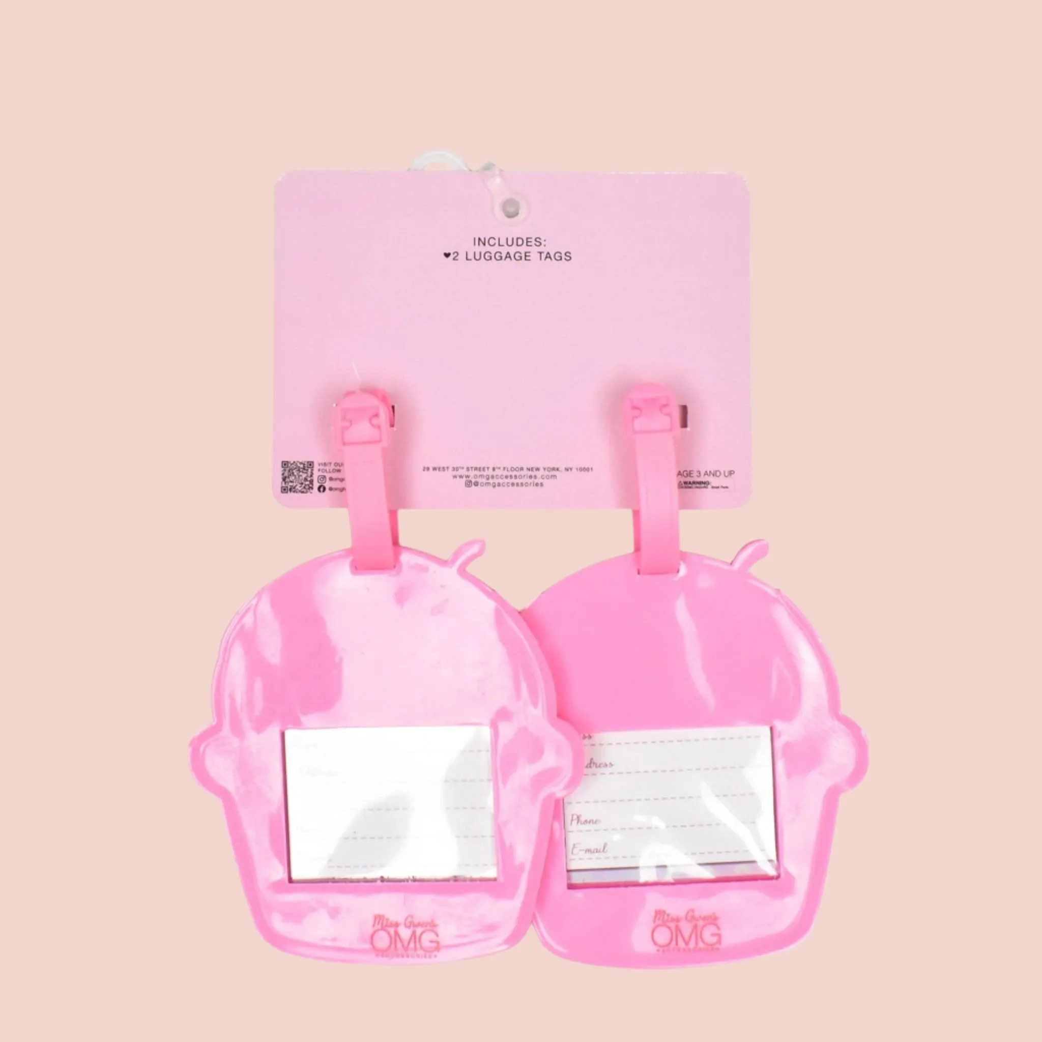 Cupcake Luggage Tag 2 Piece Set