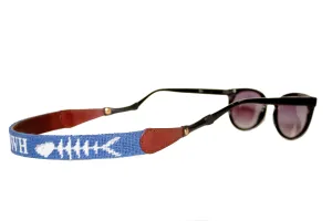 Custom Bonefish on Blue Needlepoint Sunglass Straps