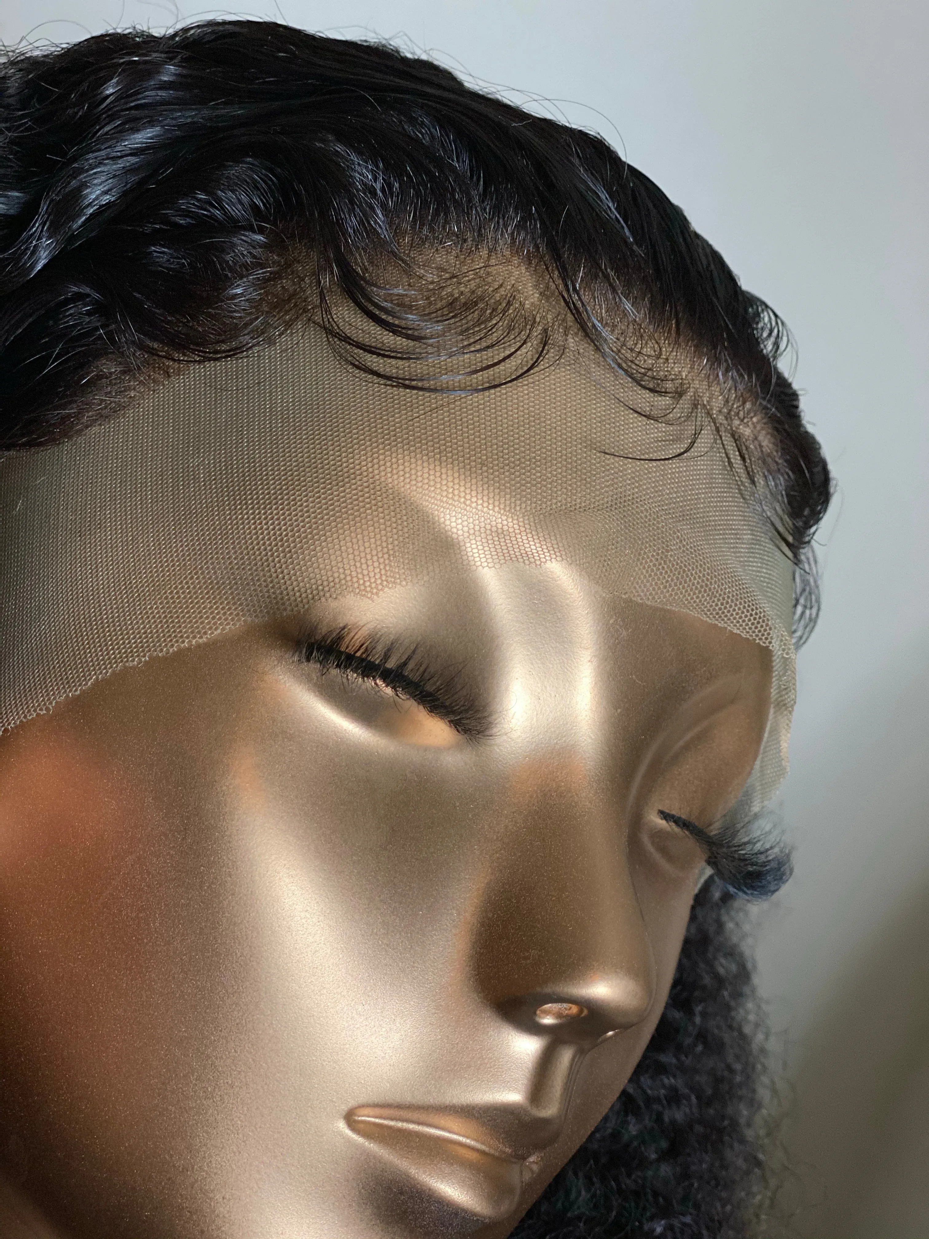 CUSTOM HAND STITCHED LACE FRONT KINKY CURLY WIG