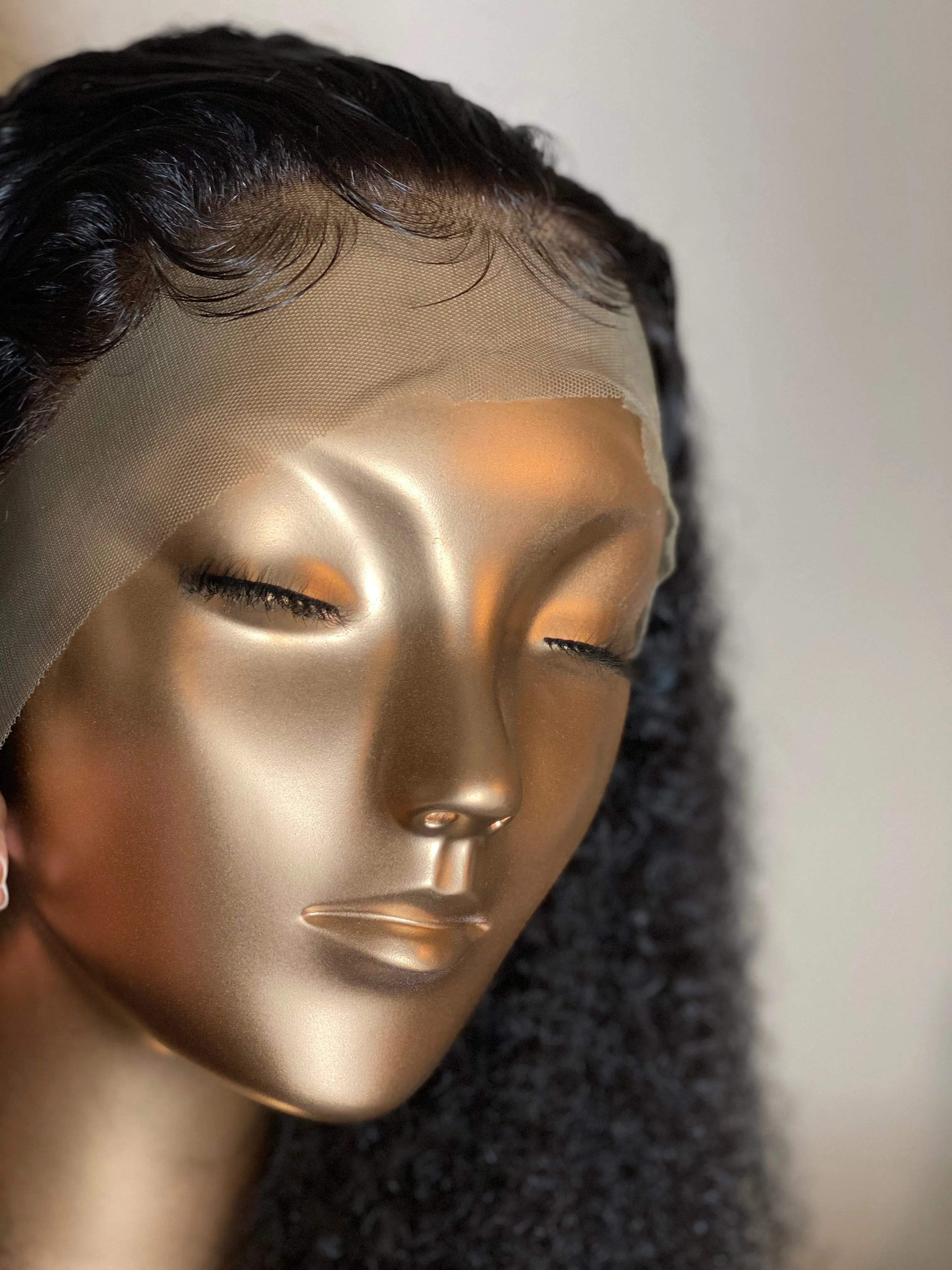 CUSTOM HAND STITCHED LACE FRONT KINKY CURLY WIG