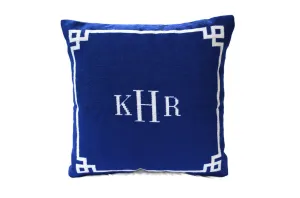Custom Monogram Needlepoint Accent Pillow