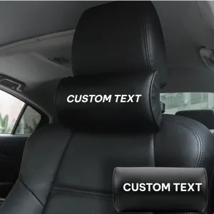 Custom Text For Neck Pillow, Compatible with All Cars, Car Seat Headrest Neck Rest Cushion for Driving Seat Auto Head Rest Neck Support MA13986