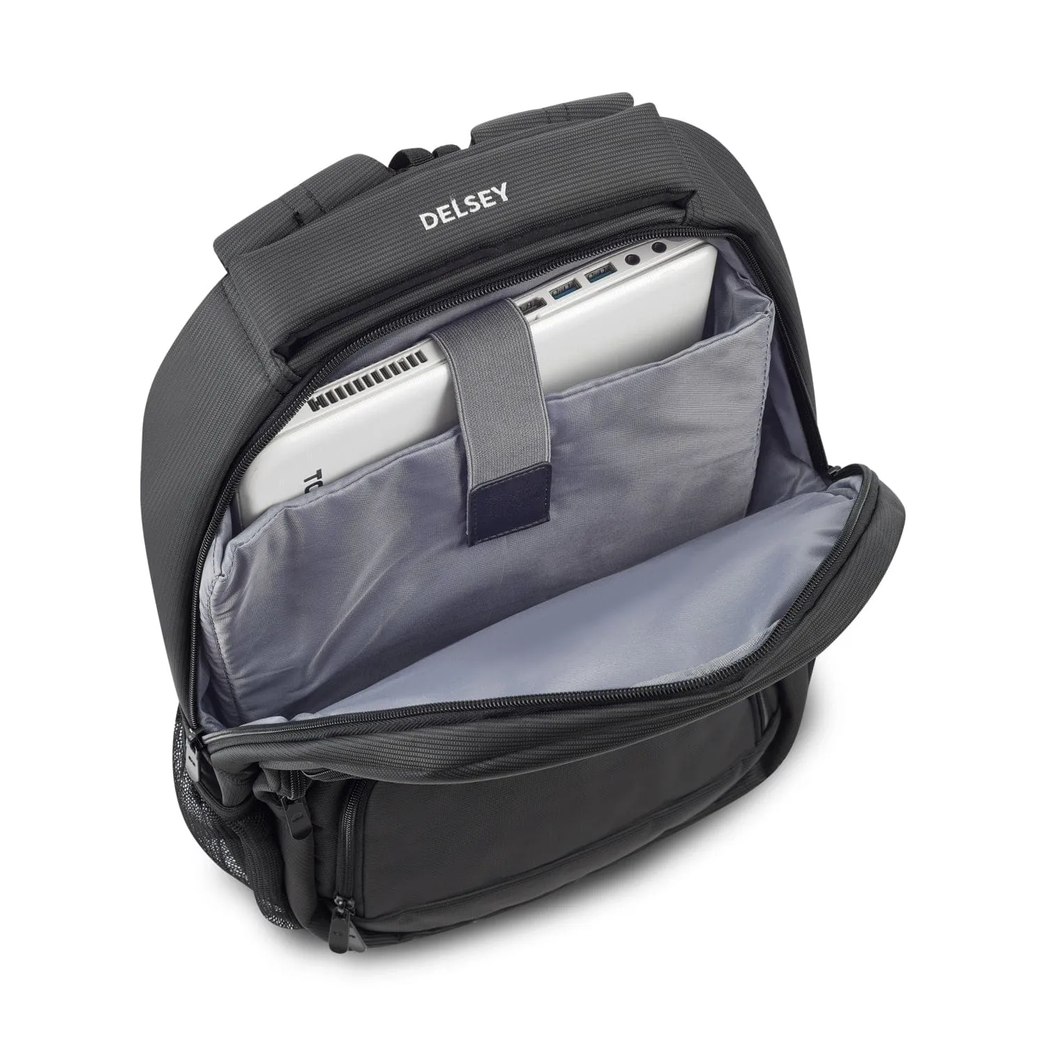 Delsey Element Aviator 15.6" Laptop Protection 2 Compartment Backpack Graphite