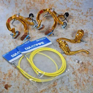 Dia-Compe MX-1000 / Tech-4 Complete Brake Set Gold