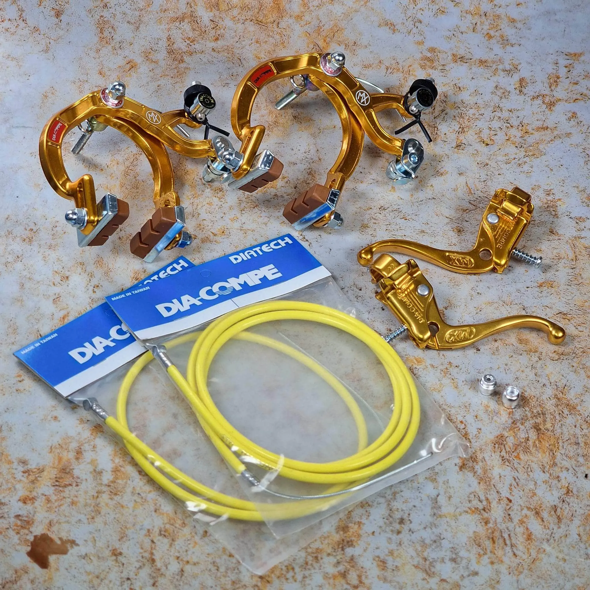 Dia-Compe MX-1000 / Tech-4 Complete Brake Set Gold