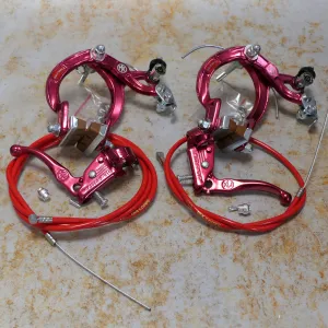 Dia-Compe MX1000 Red Complete Brake Set with Dia-Compe Cables