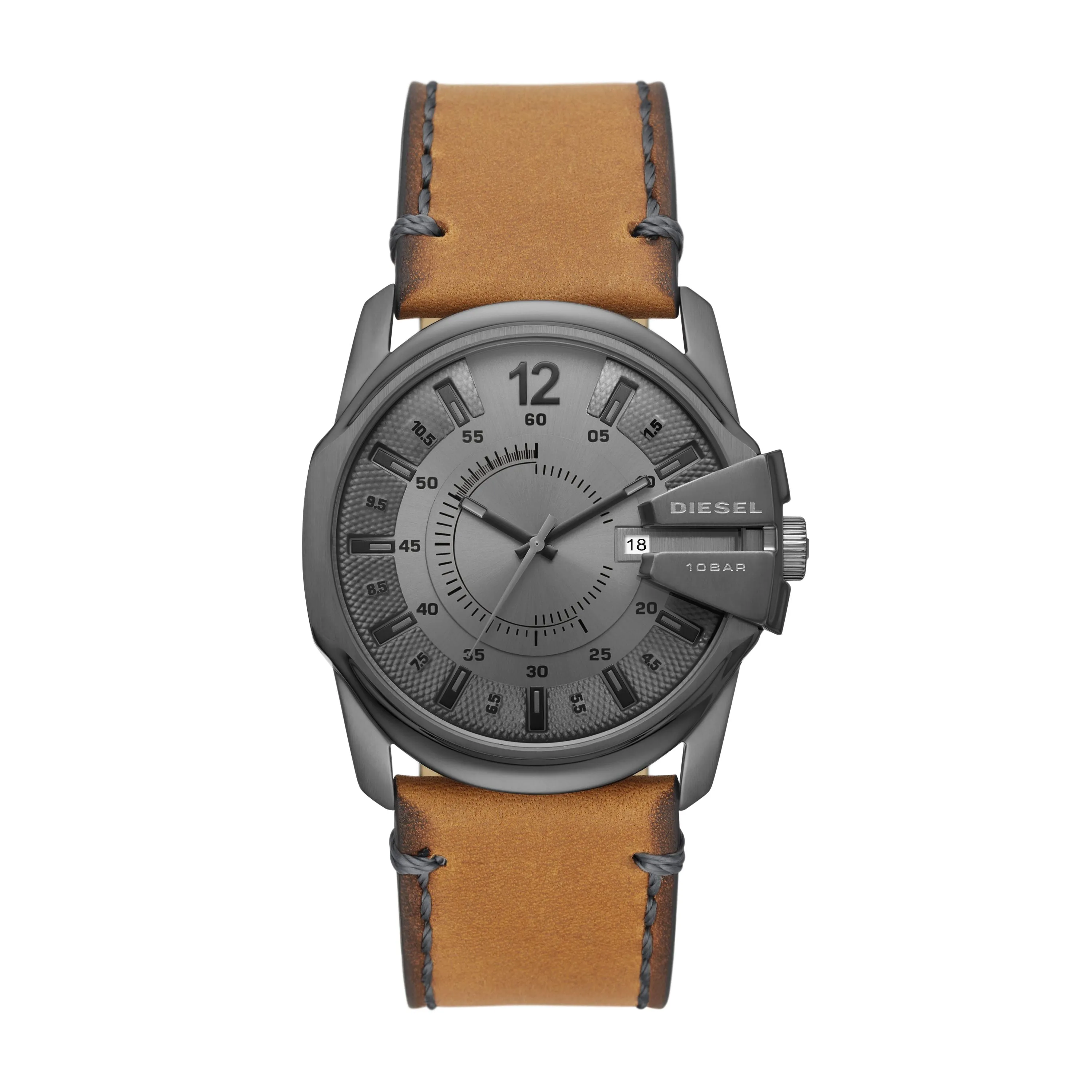 DIESEL ANALOG WATCH 0 JWL SS LEATHER STRAP