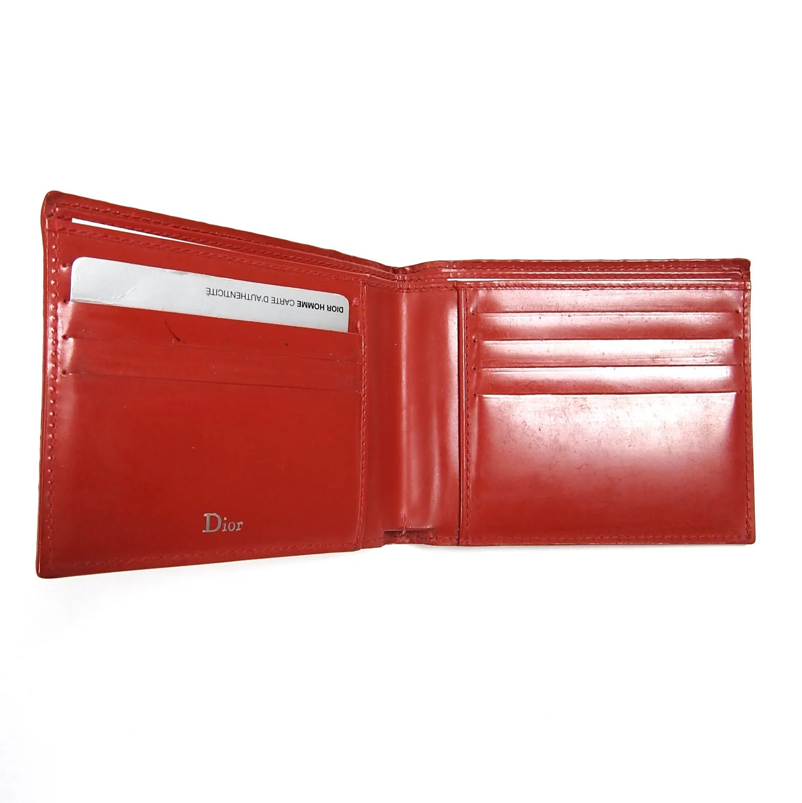 Dior Homme Vintage Red  Bifold Wallet