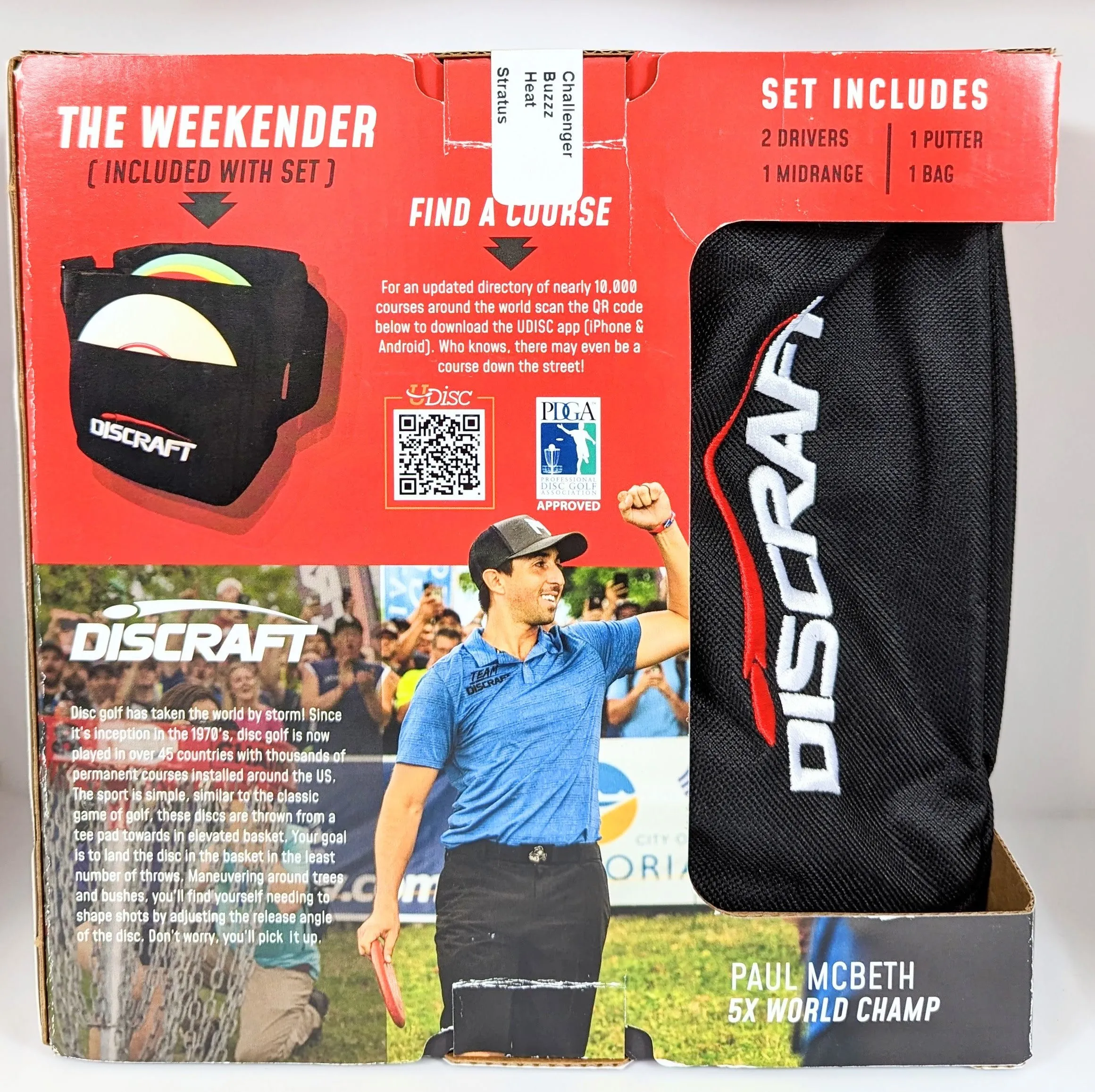 Discraft 4-Disc and Bag Deluxe Disc Golf Set