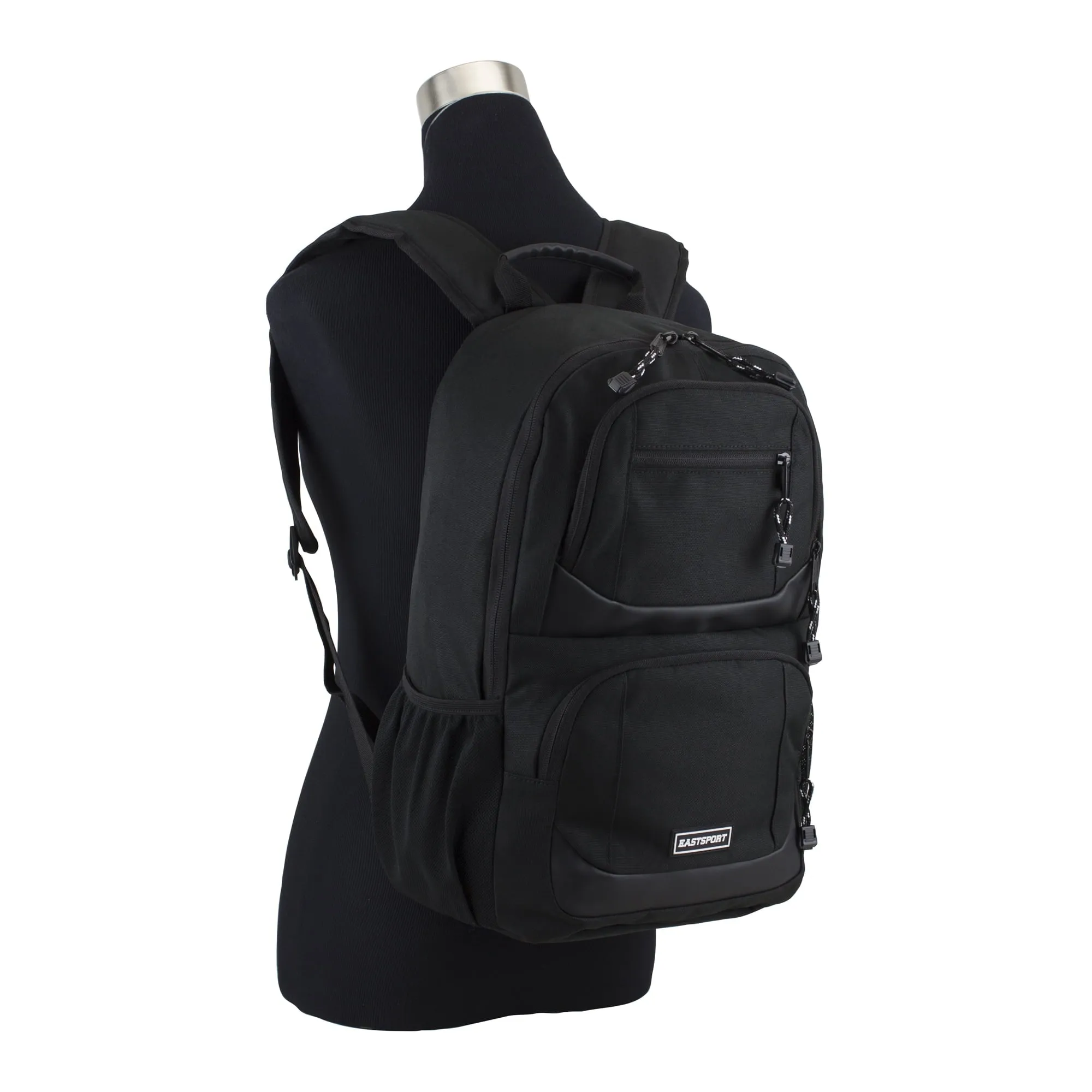 Eastsport Unisex Commuter Tech Backpack, Black - open_box