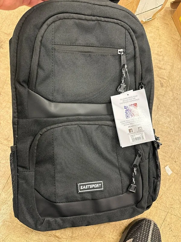 Eastsport Unisex Commuter Tech Backpack, Black - open_box