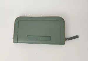 Elk green leather wallet / purse