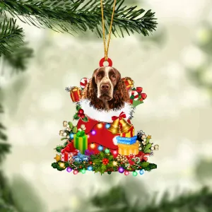 English Springer Spaniel-Christmas Bag Gift-Two Sided Ornament