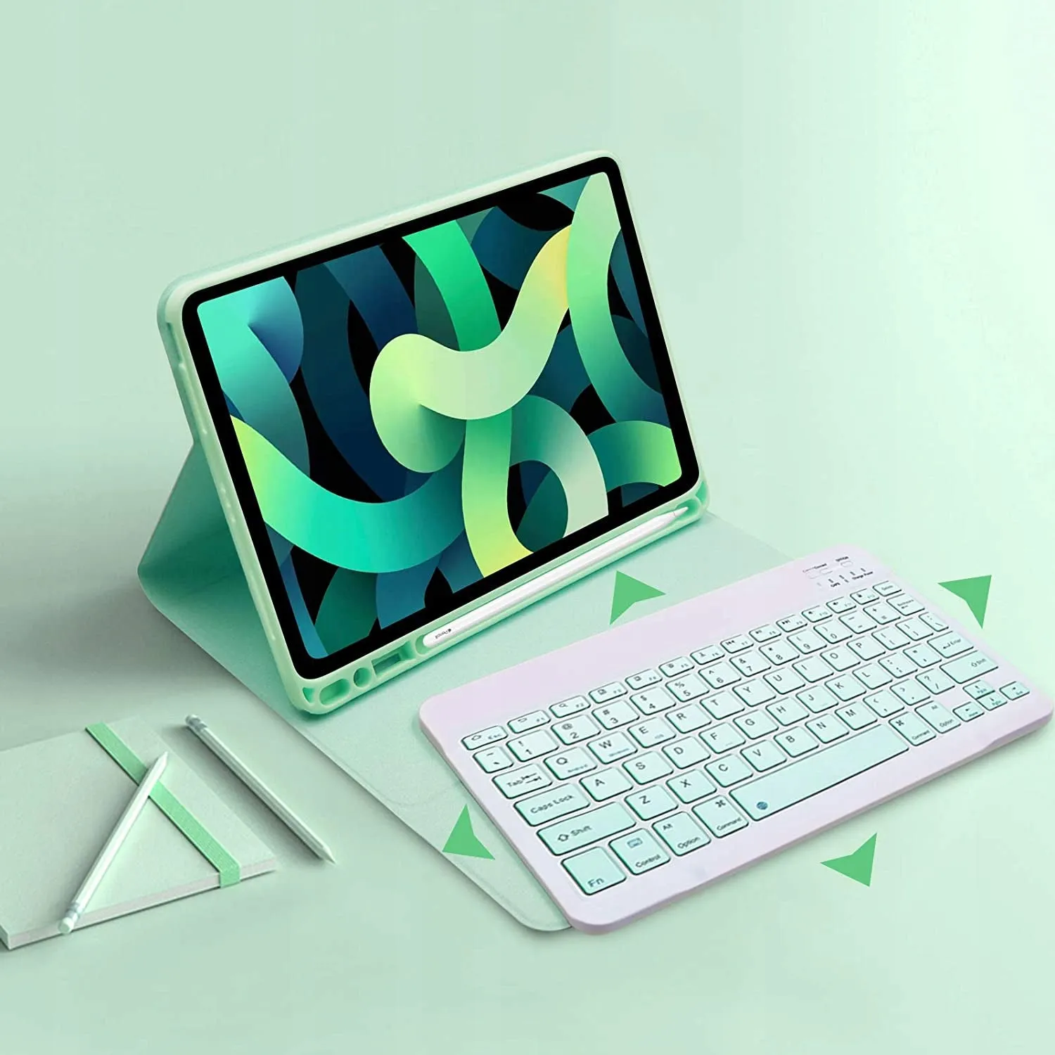 Etui z Klawiaturą Bluetooth - Apple iPad Air 13'' 2024 - Miętowe