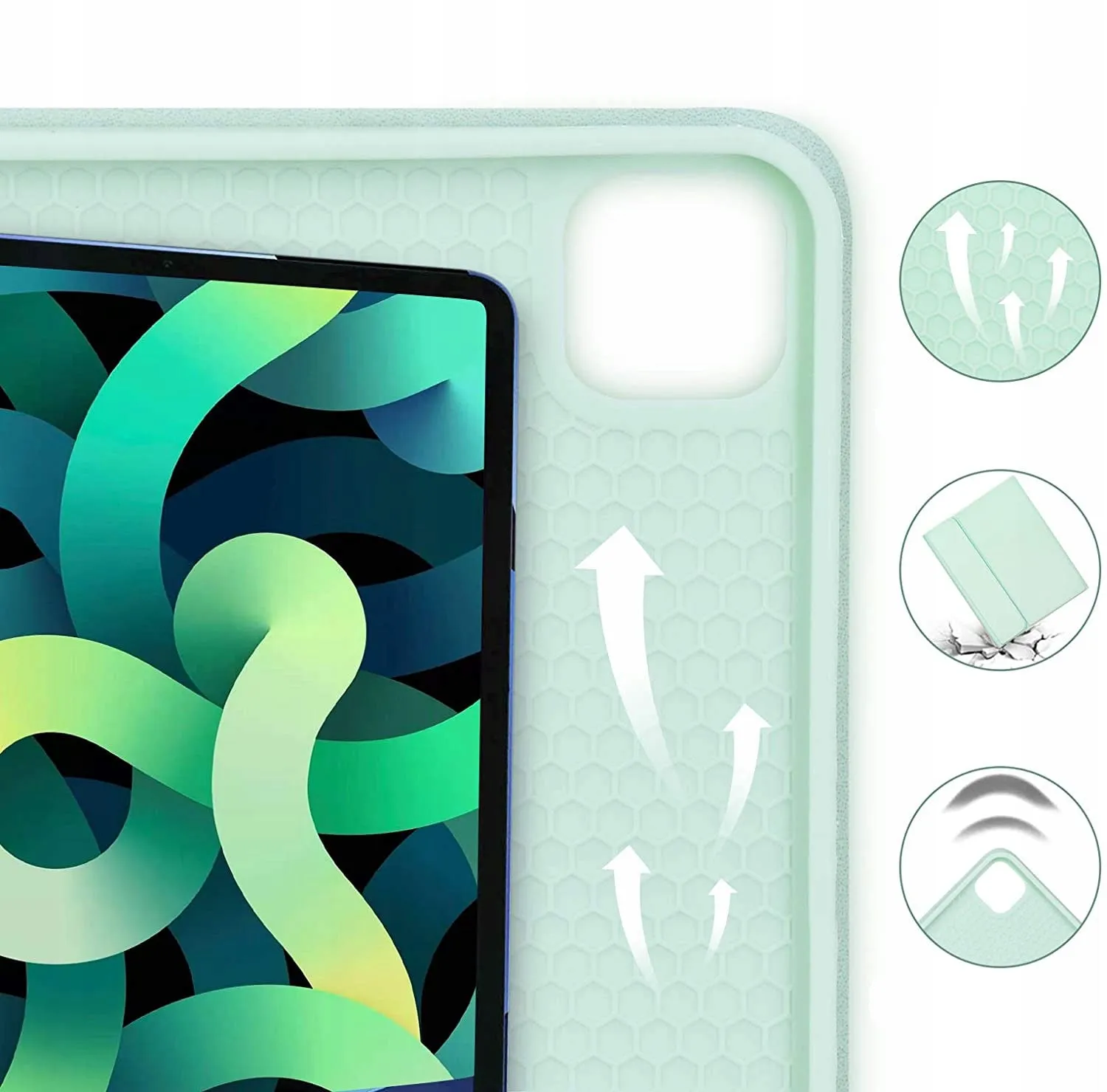 Etui z Klawiaturą Bluetooth - Apple iPad Air 13'' 2024 - Miętowe