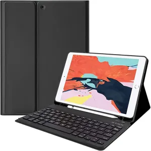 Etui z Klawiaturą Bluetooth do Apple iPad 8 10.2" - Czarny