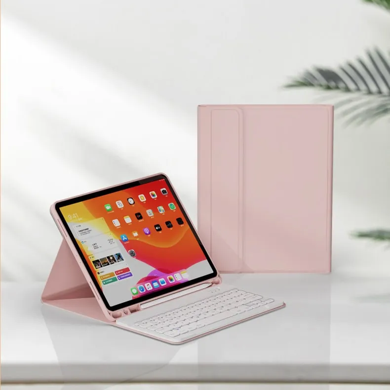 Etui z Klawiaturą Bluetooth do Apple iPad Air 3 10.5" - Różowy