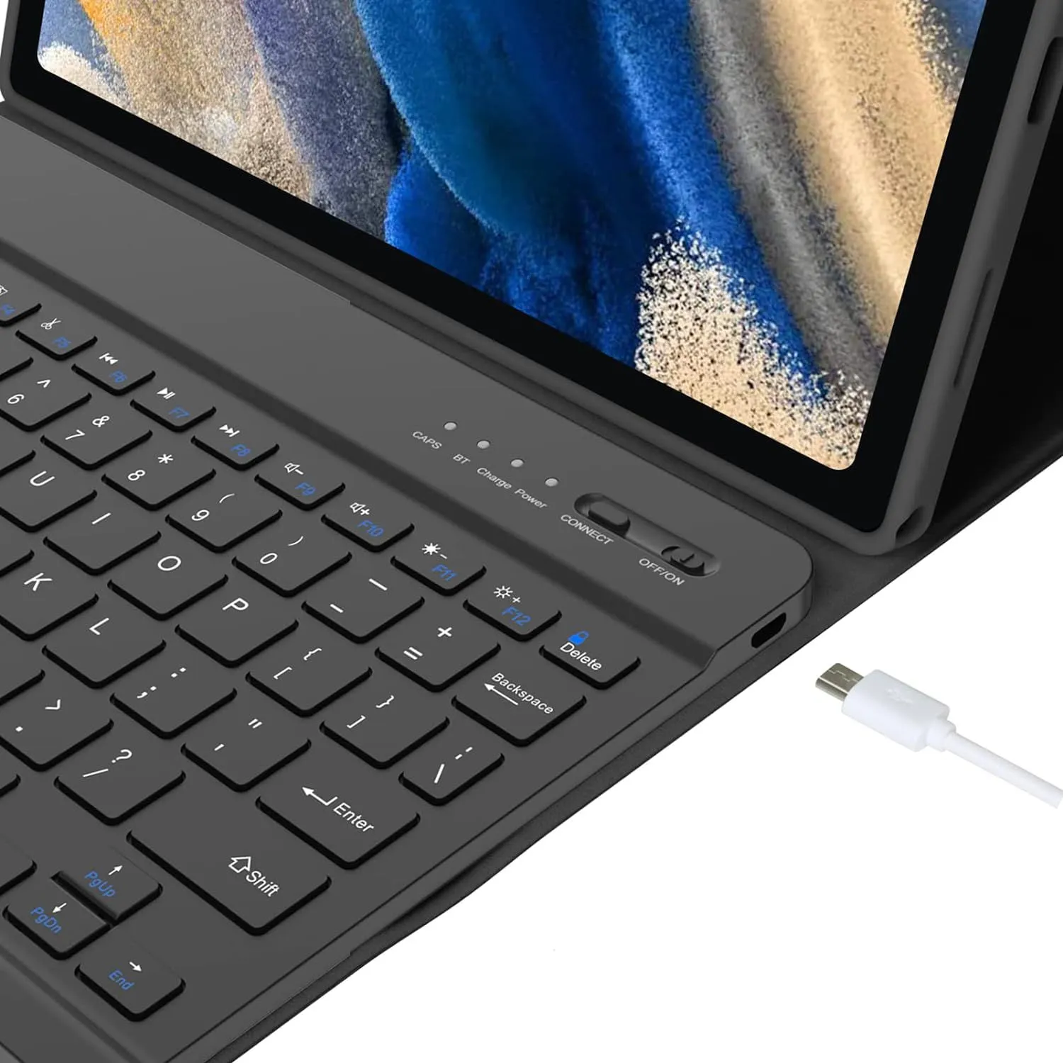 Etui Z Klawiaturą Do Samsung Galaxy Tab A8 10.5 Czarne