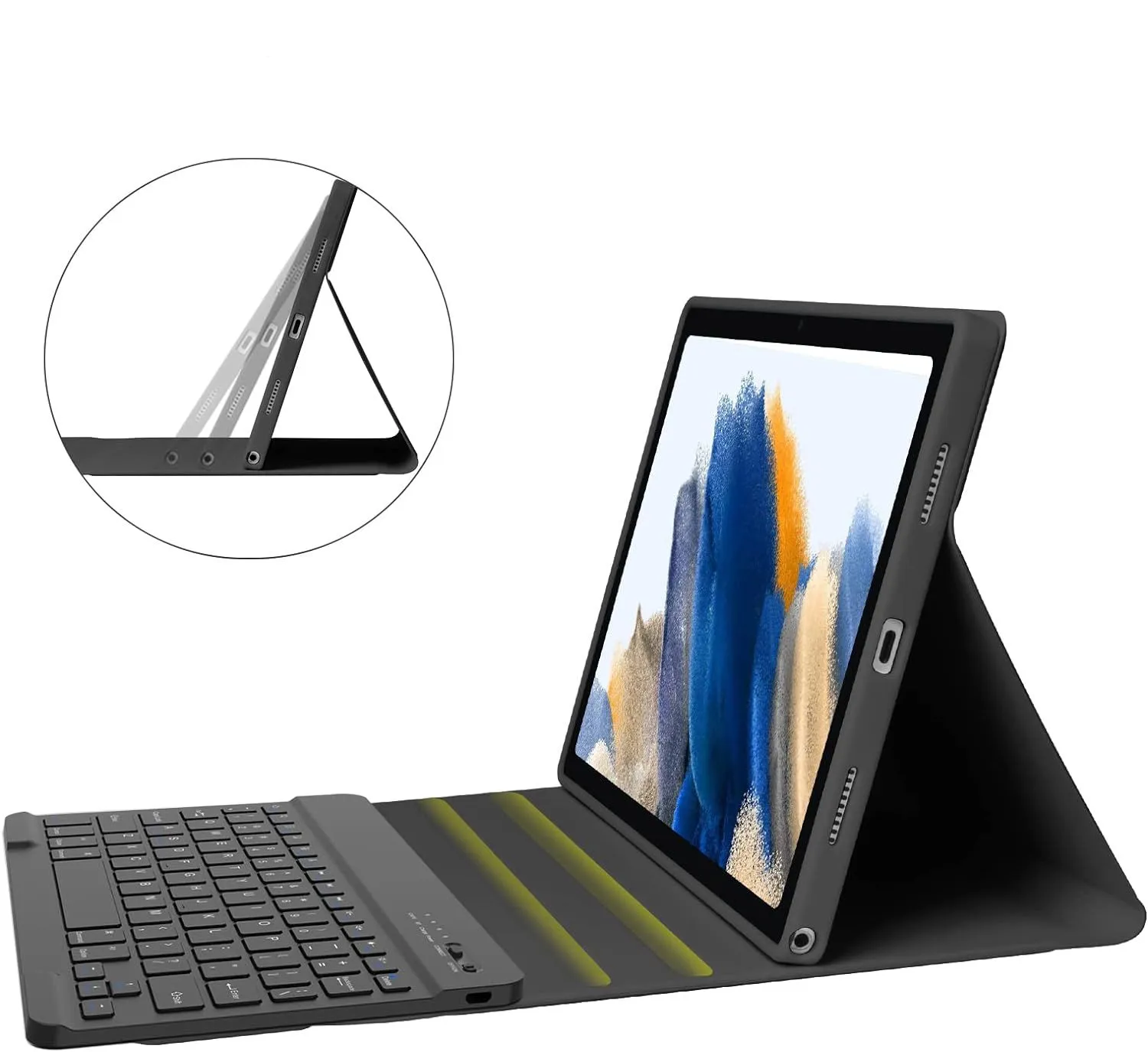 Etui Z Klawiaturą Do Samsung Galaxy Tab A8 10.5 Czarne