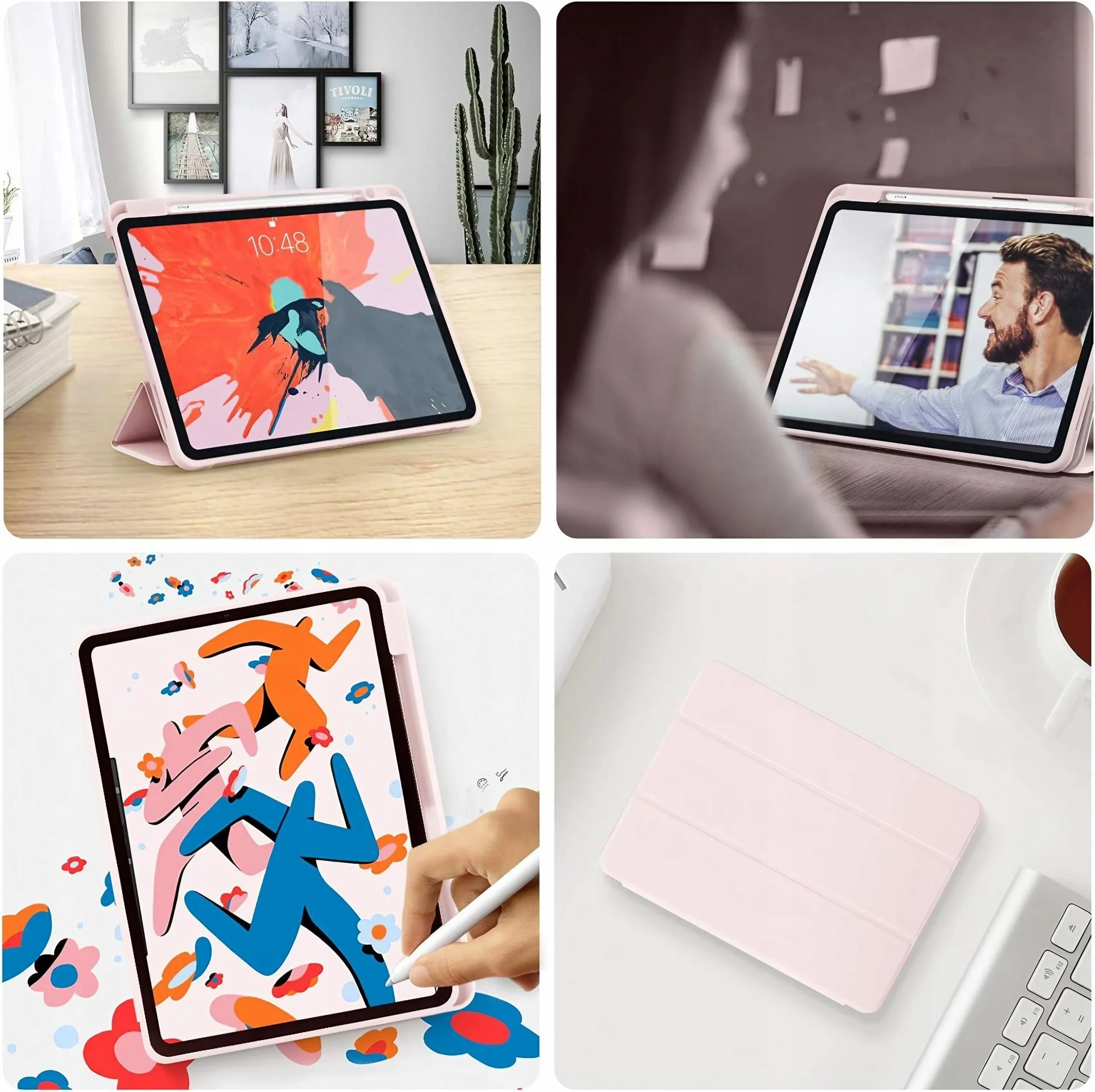 Etui Z Miejscem Na Rysik Do Apple iPad 10 10.9" - Różowy