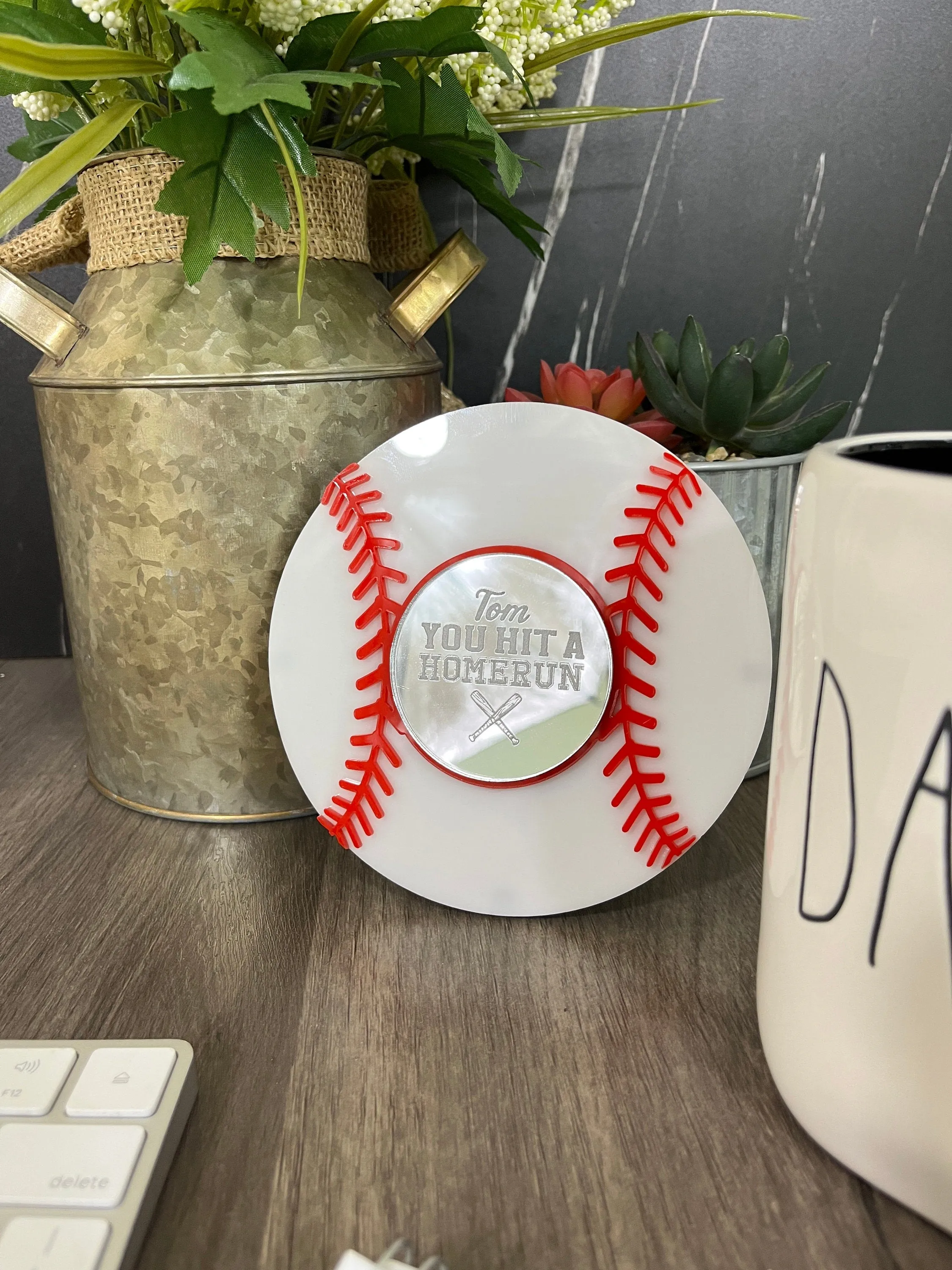 Fathers day sport gift, Fathers day frame, baseball frame, you hit home run, Dad,Father's Day Gifts, Baseball sign for, unique gifts for dad