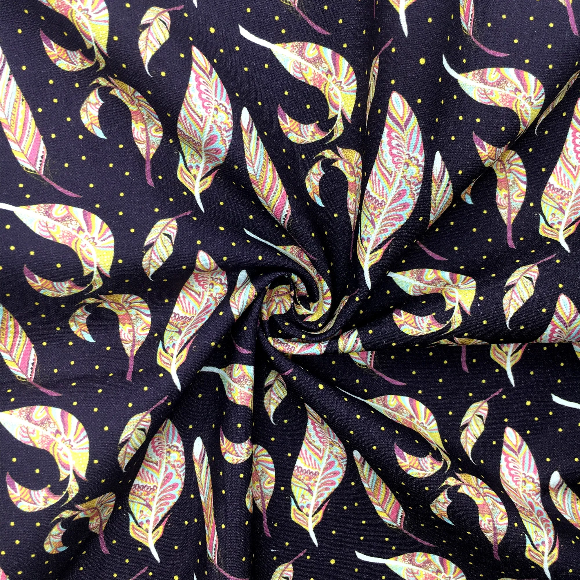 Feather Theme Printed Fabric
