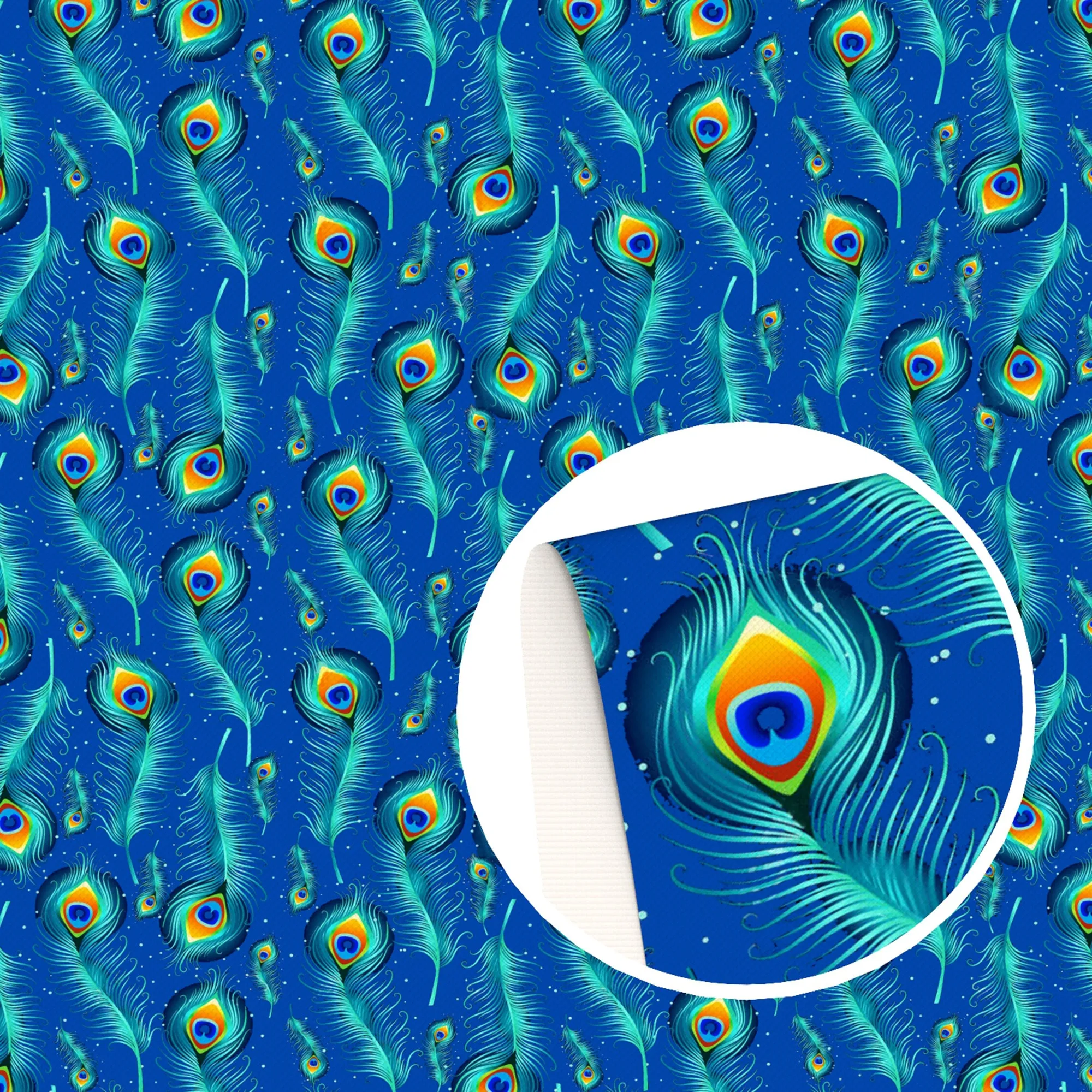 Feather Theme Printed Fabric