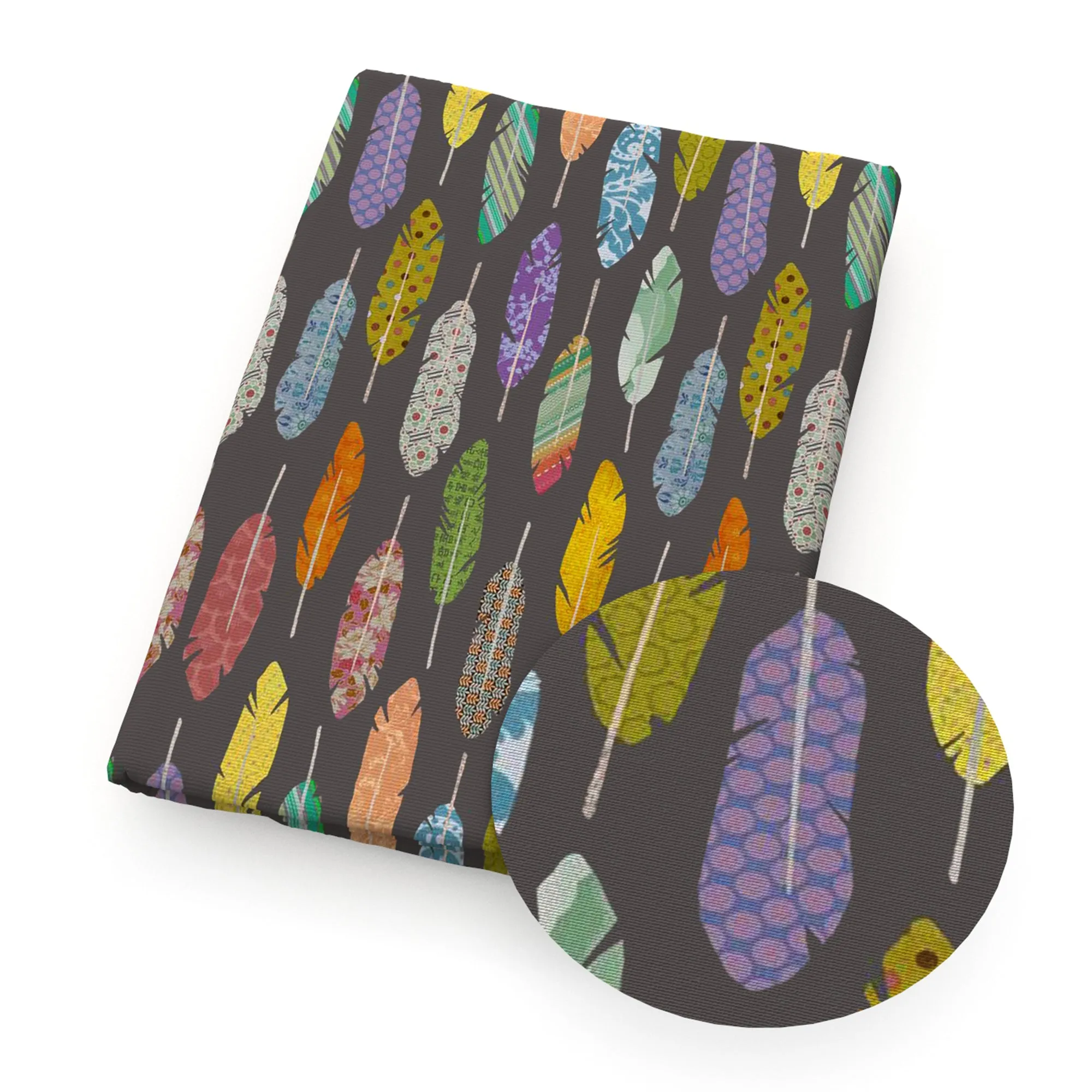 Feather Theme Printed Fabric