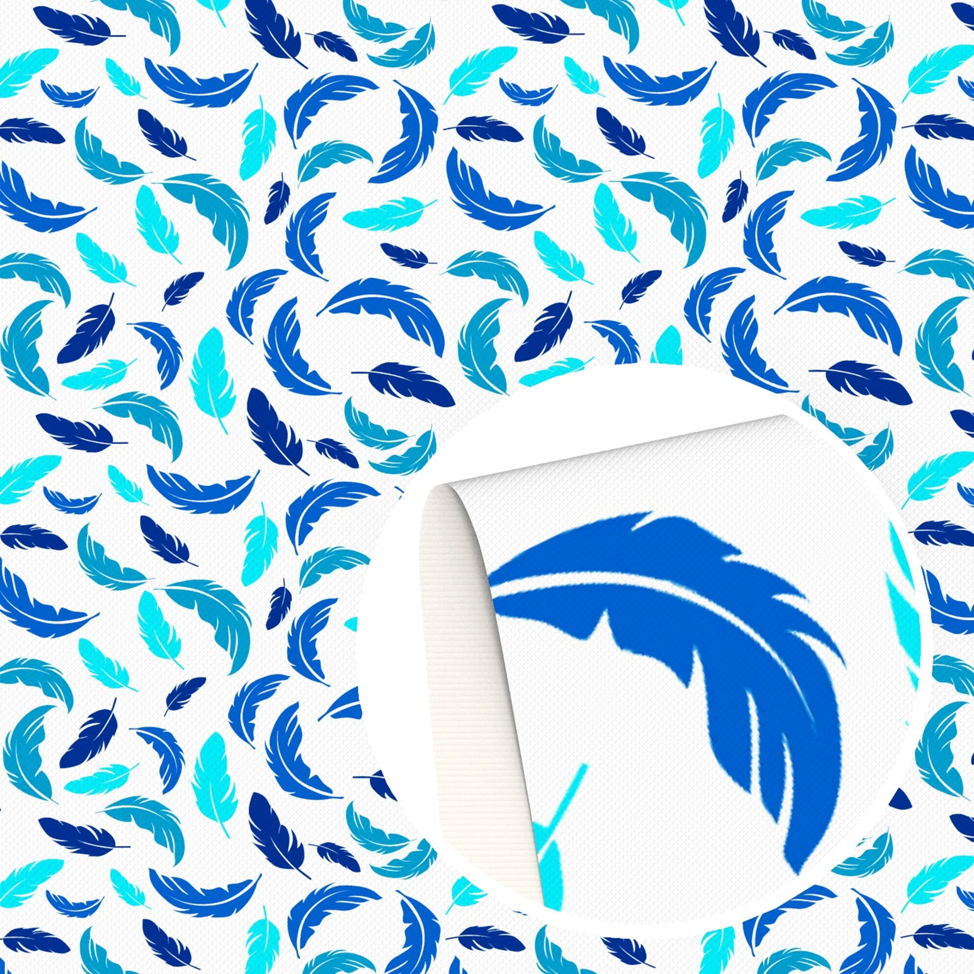 Feather Theme Printed Fabric