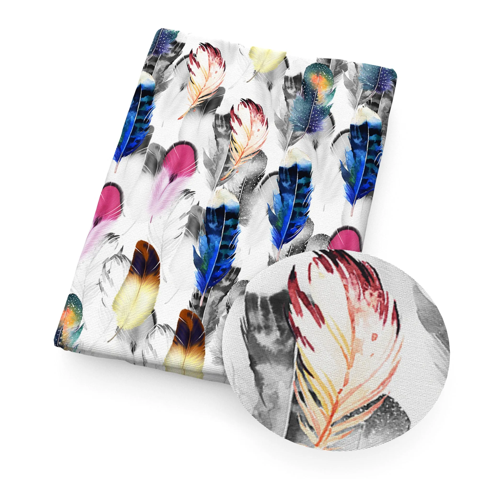 Feather Theme Printed Fabric