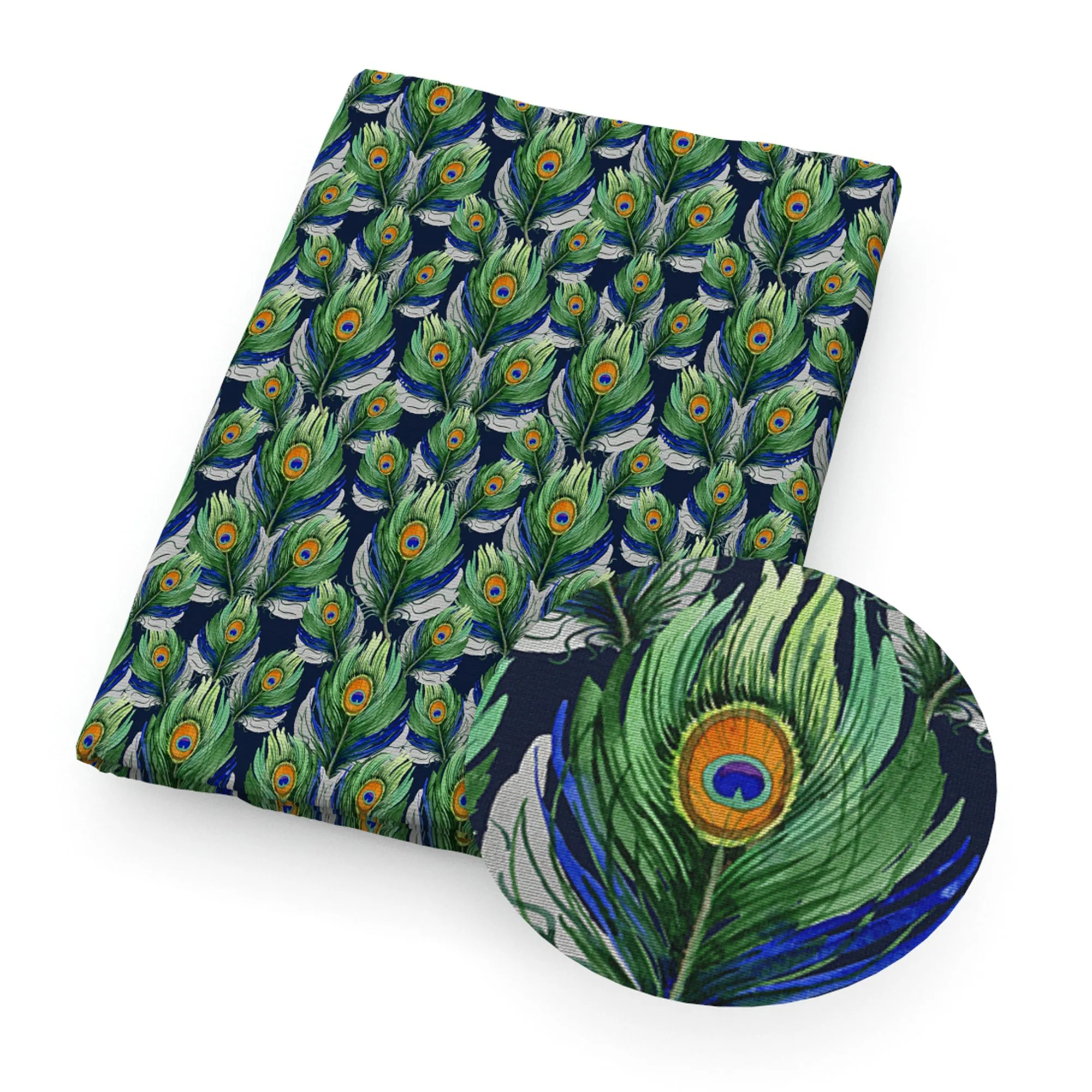 Feather Theme Printed Fabric