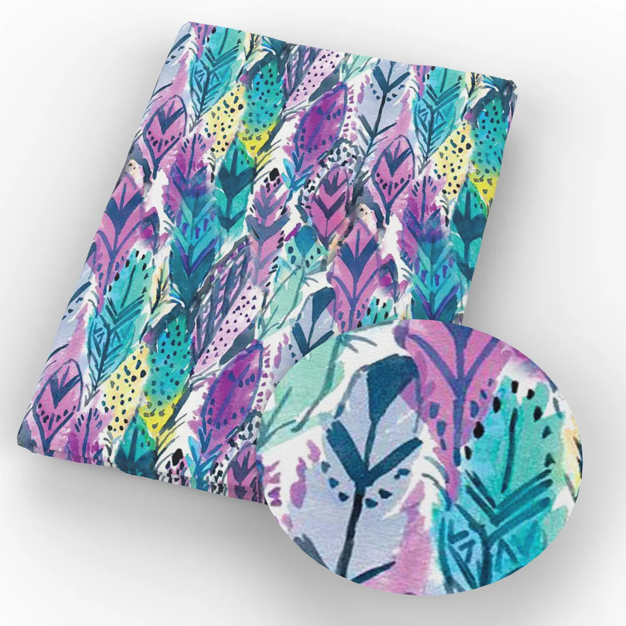 Feather Theme Printed Fabric