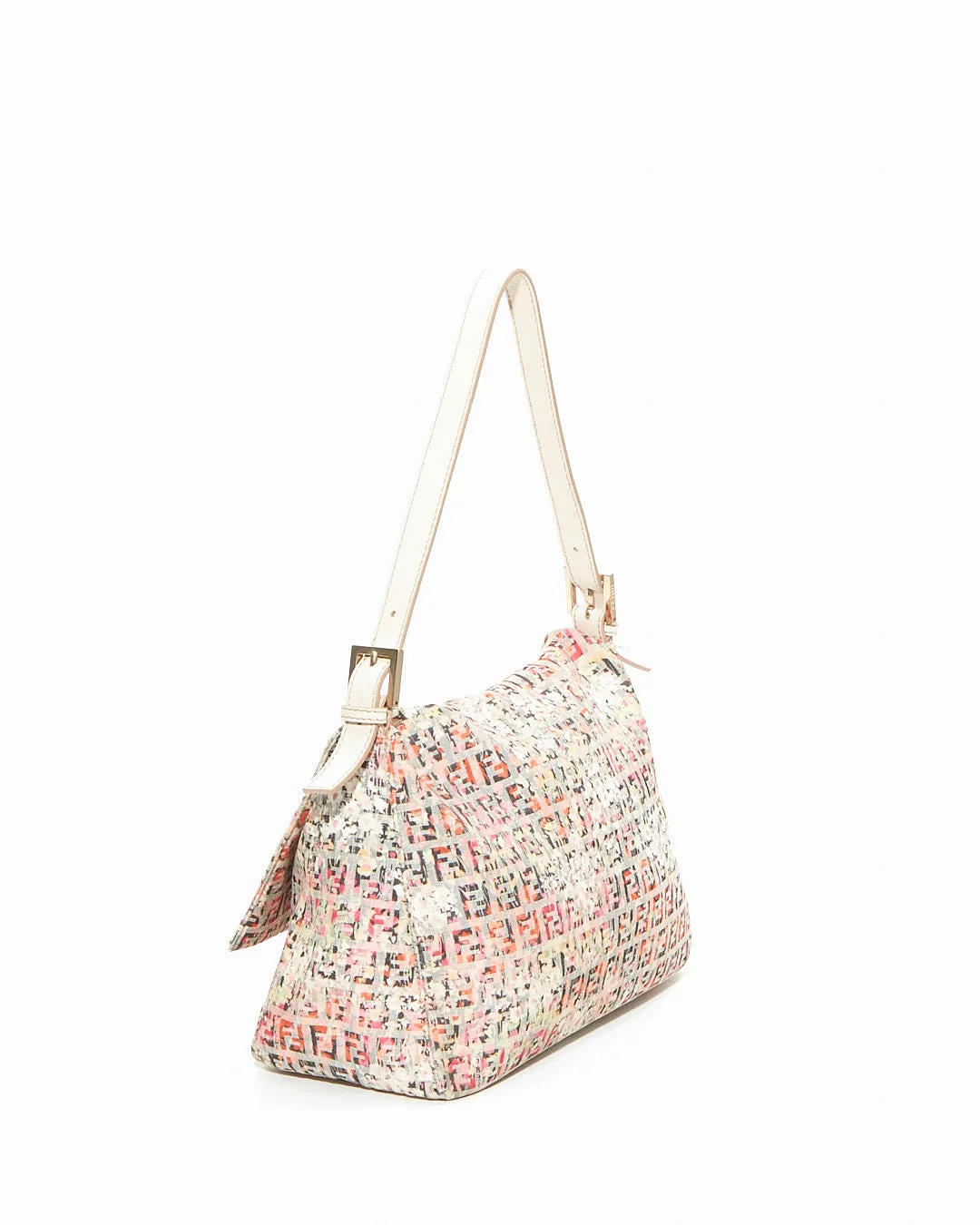 Fendi Floral Multi Color Zucchino Canvas Mama Forever Shoulder Bag