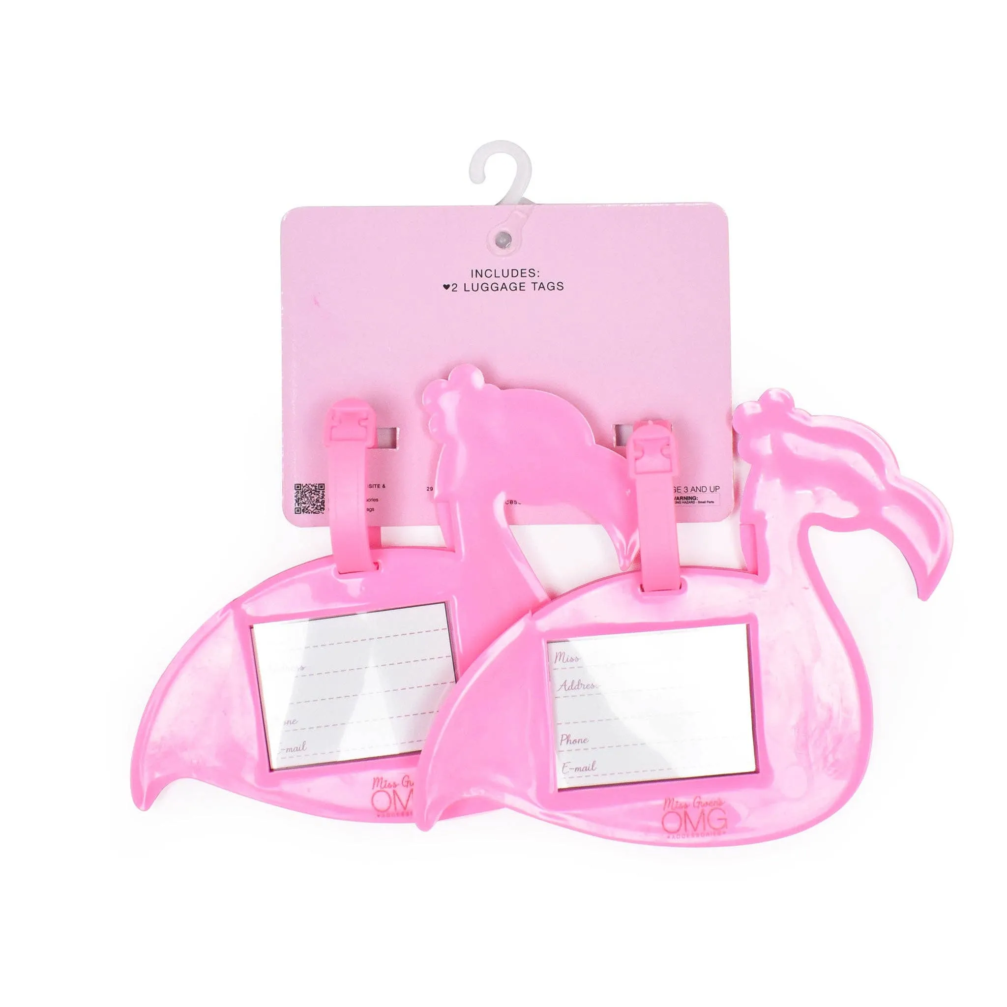 Flamingo Luggage Tag Set of 2