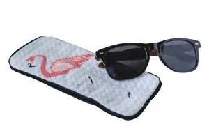 Flamingo Needlepoint Eyeglass Case
